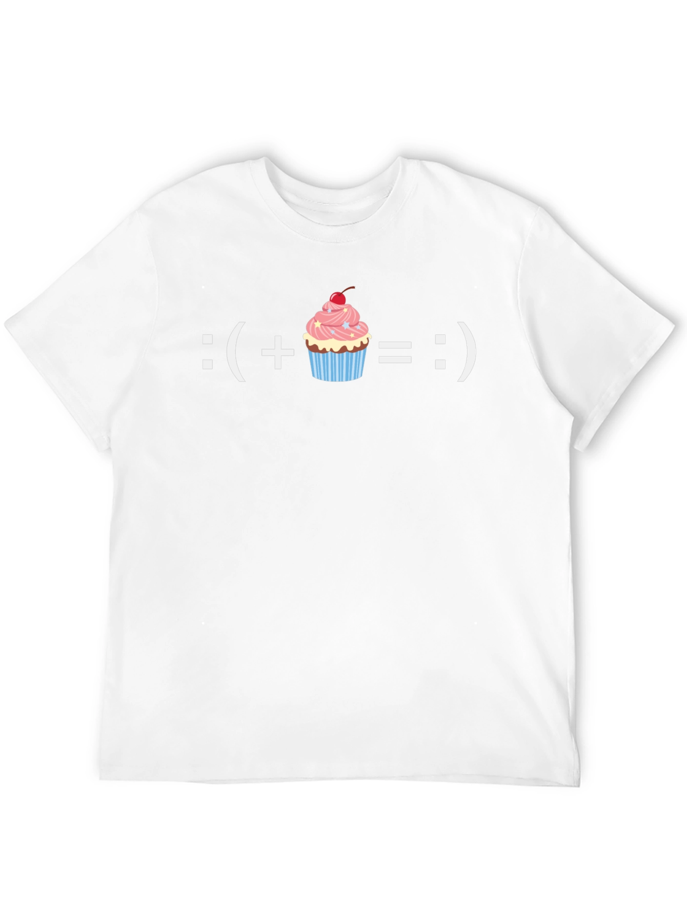 Black Funny Cupcake Equation Graphic T-Shirt view 12