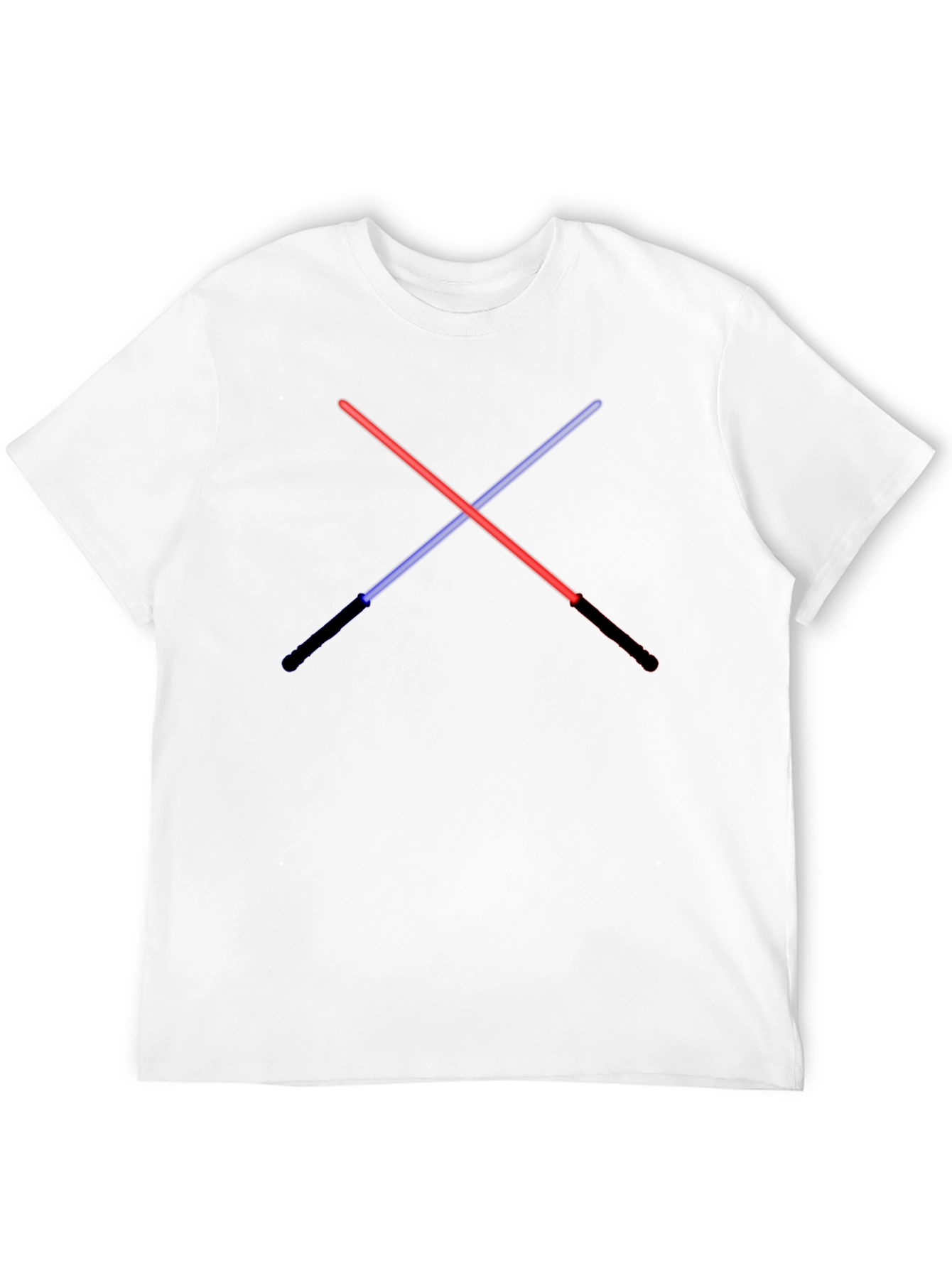 Black Crossed Lightsaber Graphic Tee - Black Cotton Blend view 12