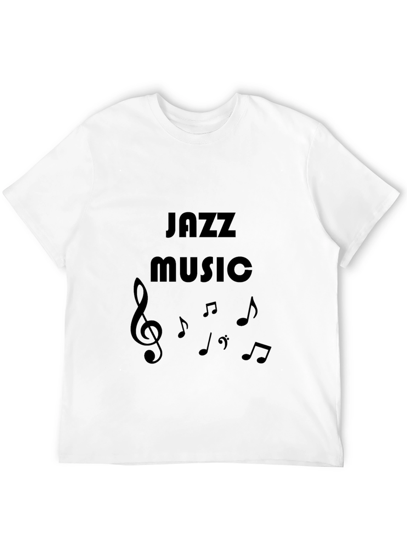 Black Jazz Music Graphic Tee - Black Cotton T-Shirt view 12