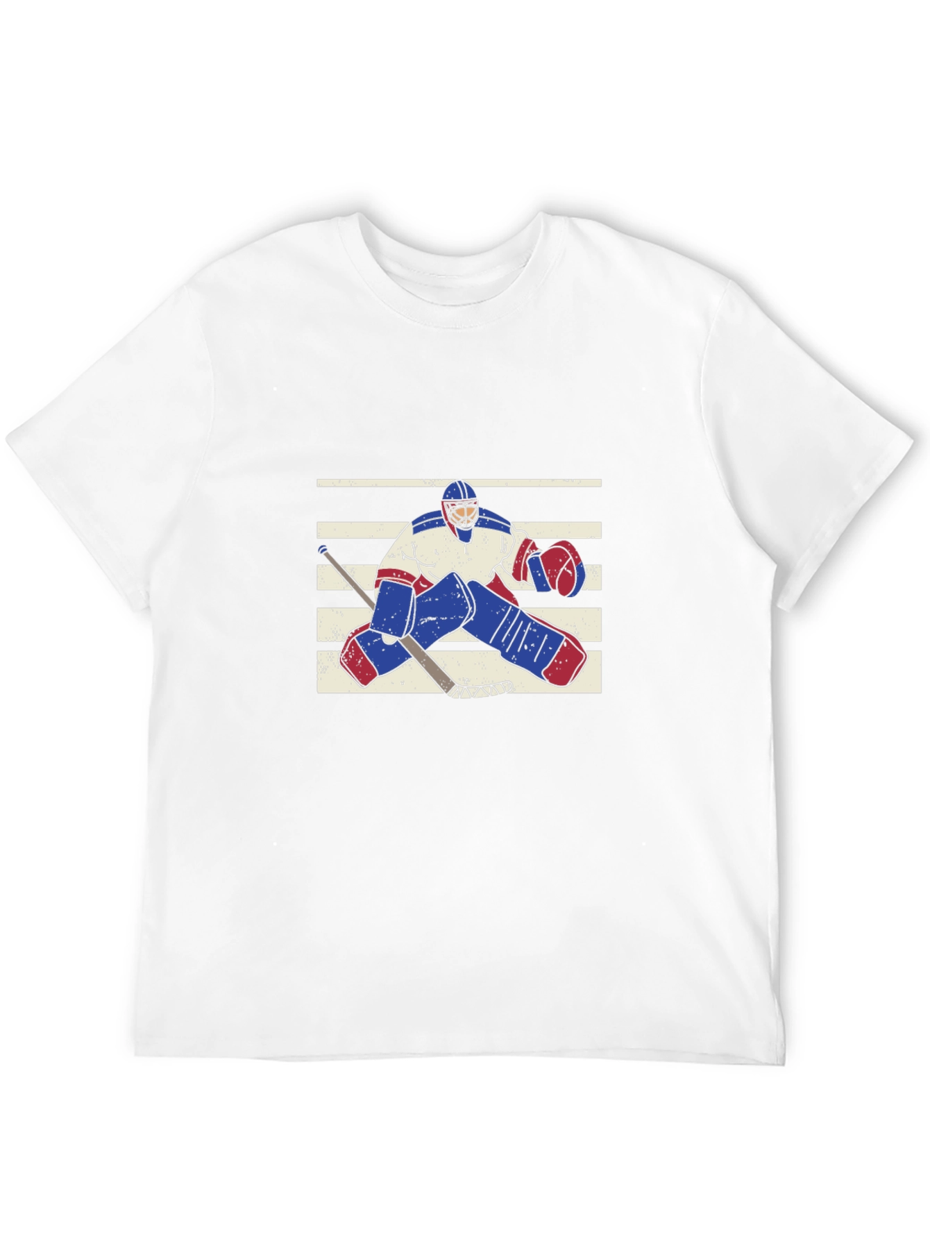 Black Hockey Goalie Graphic T-Shirt view 12