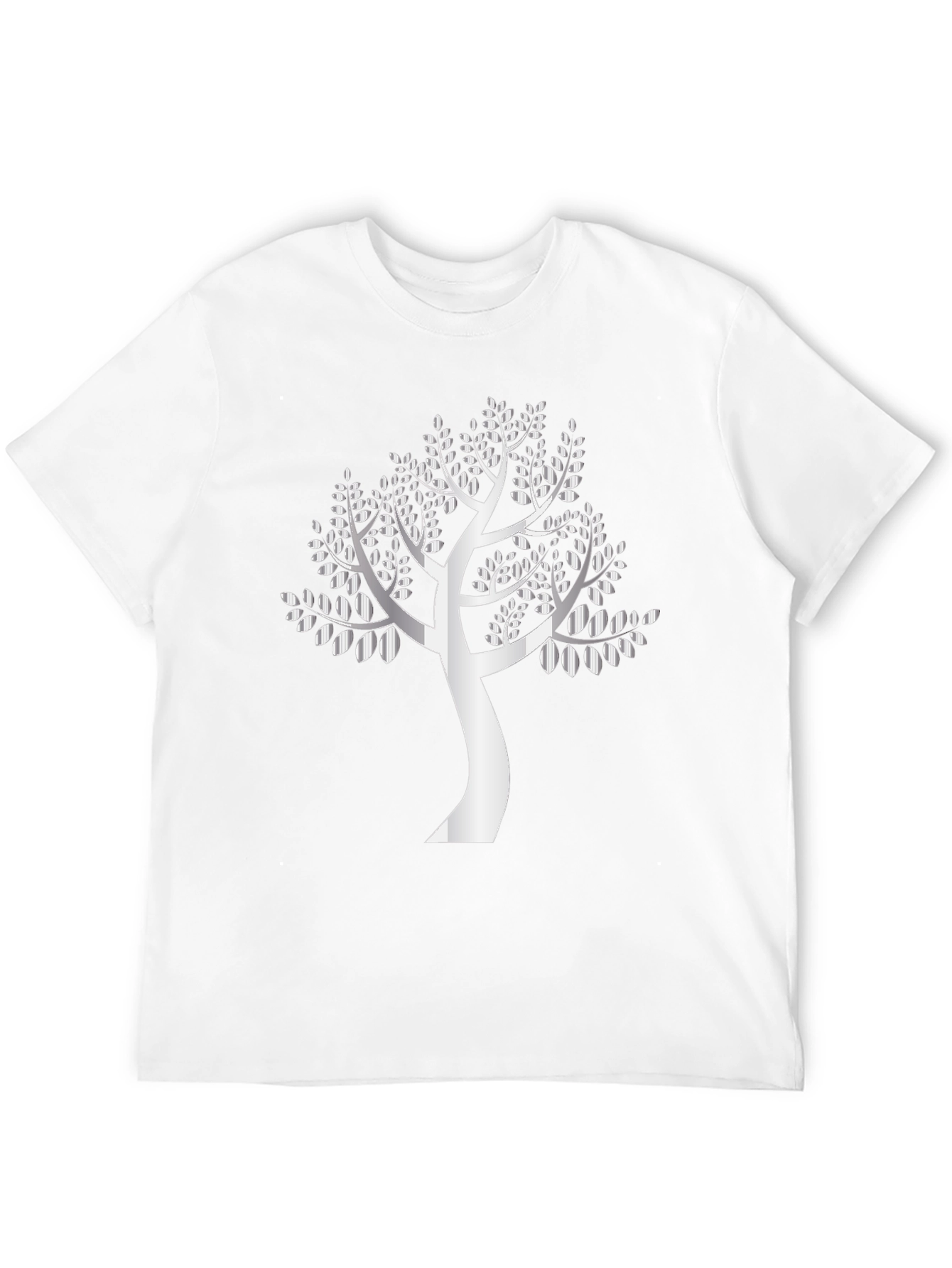 Black Silver Tree Graphic Black T-Shirt view 12