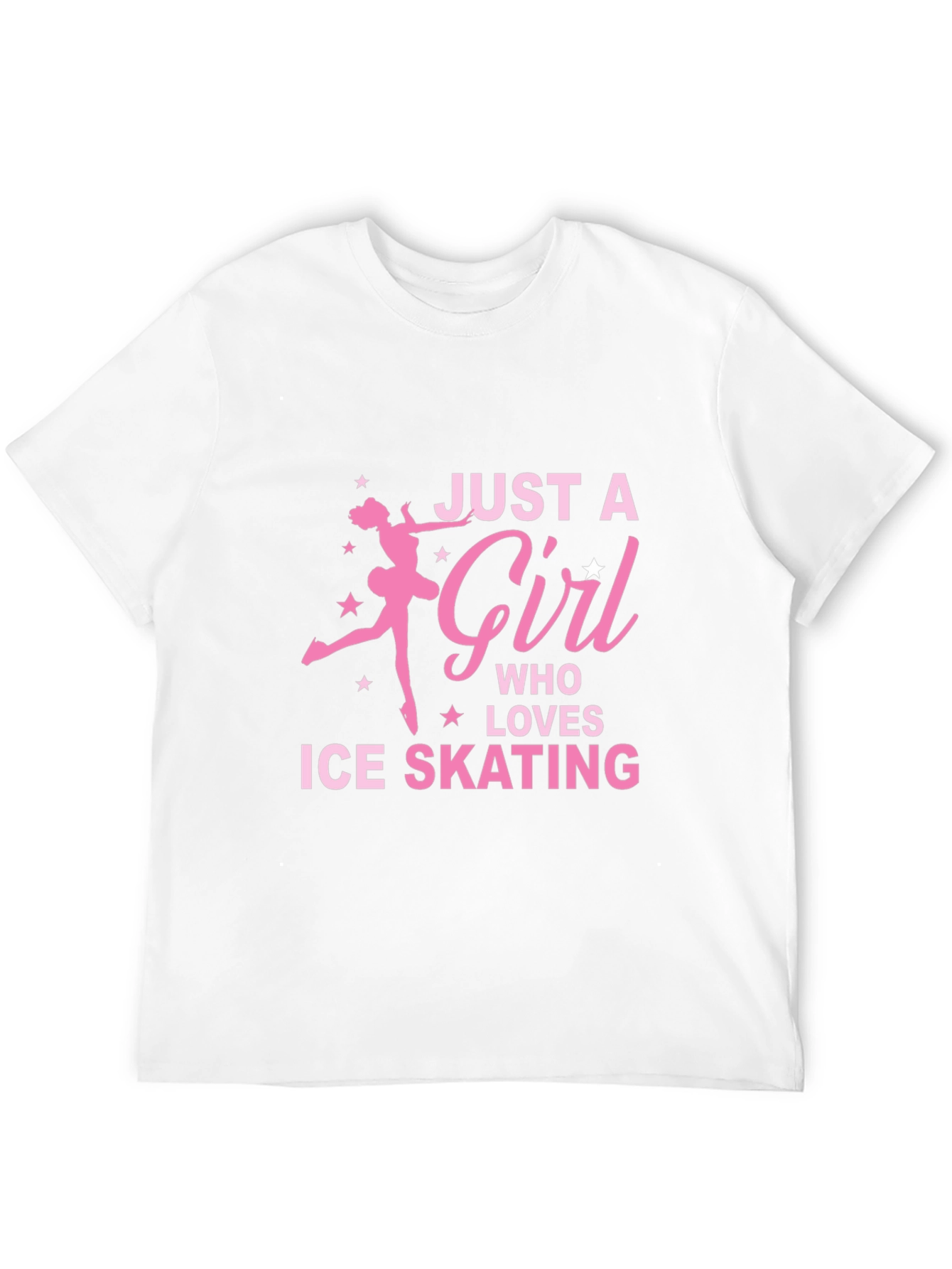 Black Ice Skating Girl's T-Shirt - Just a Girl Who Loves Skating view 12