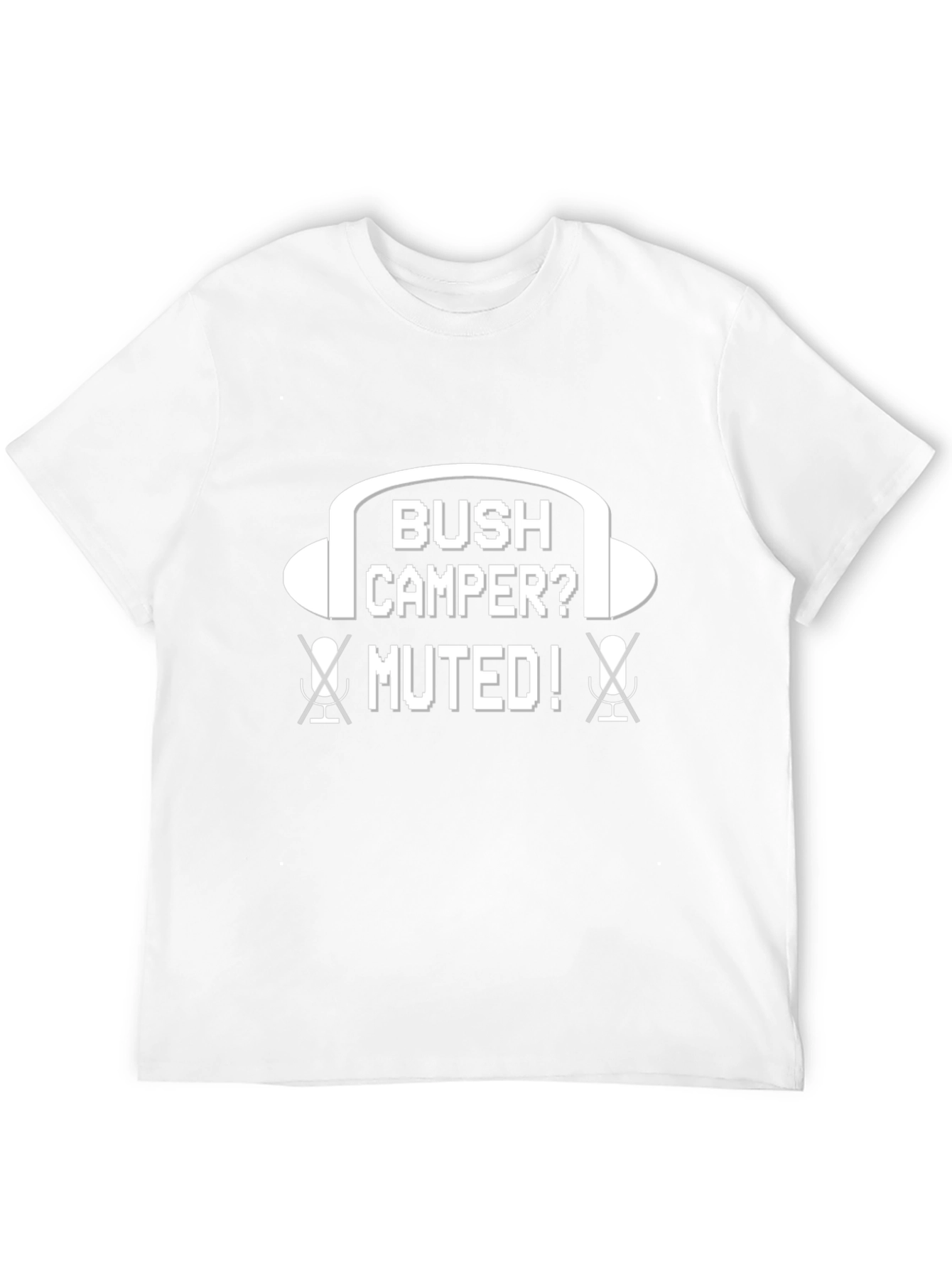 Black Bush Camper Muted Funny Gaming T-Shirt view 12