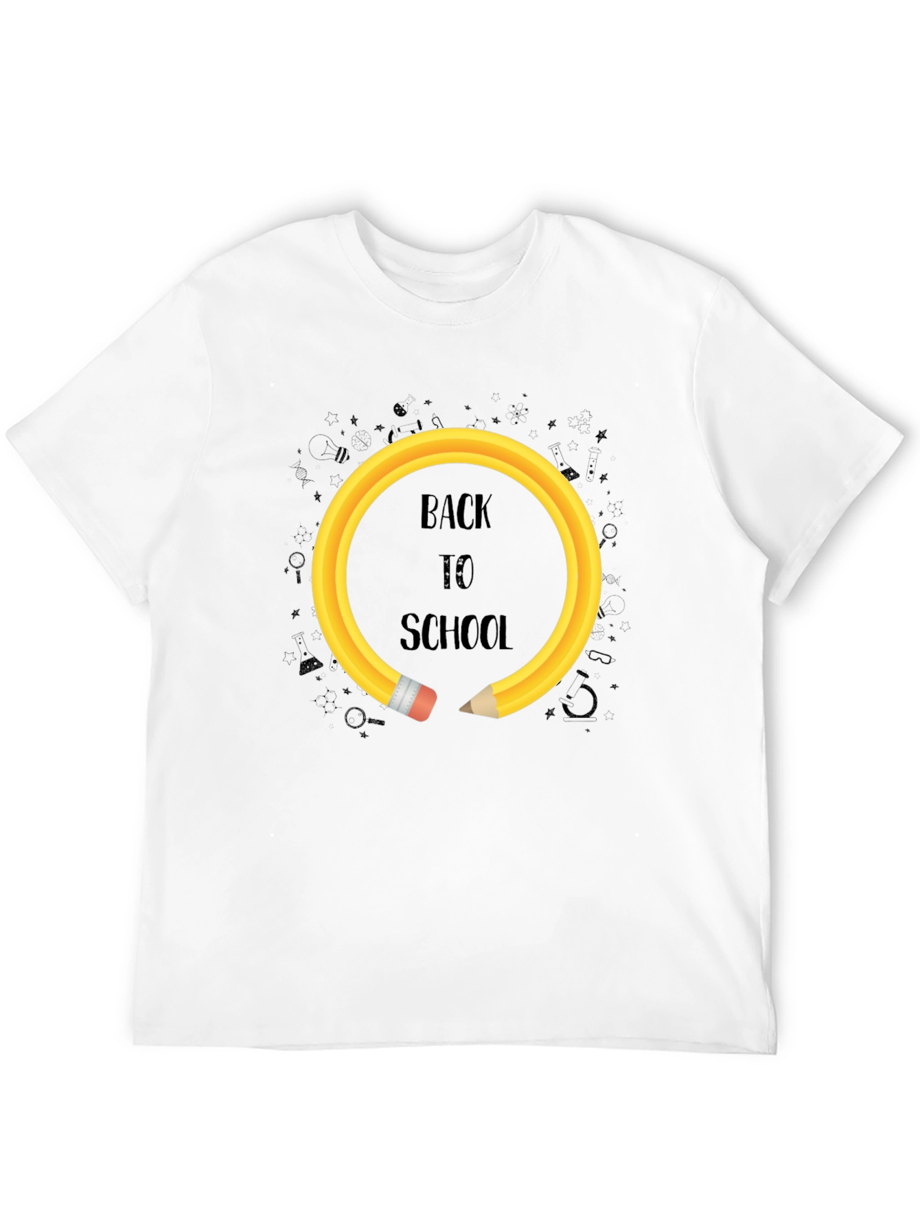 Black Back to School Pencil T-Shirt view 12
