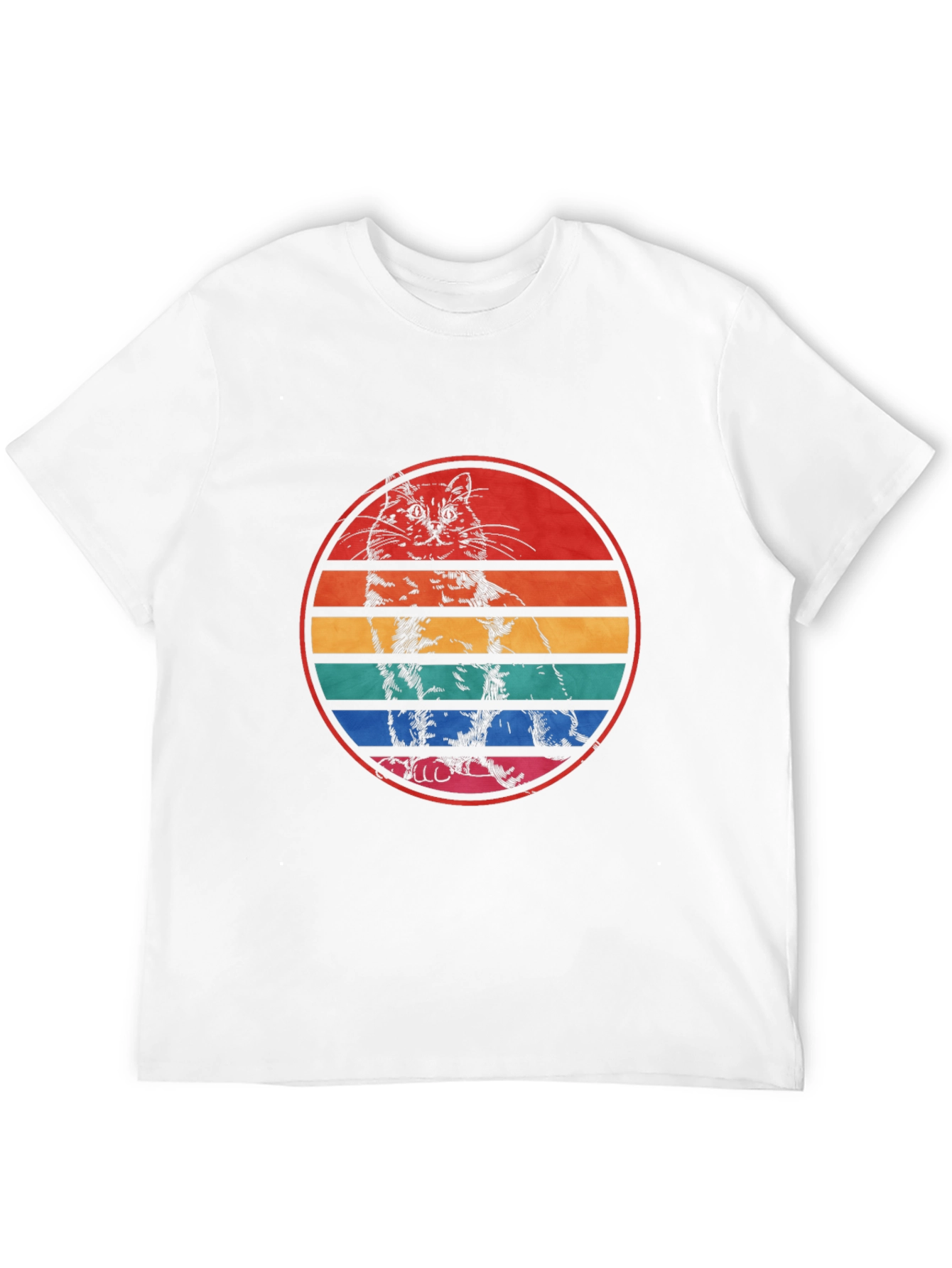 Black Retro Cat Lover T-Shirt - Vintage Style Graphic Tee view 12