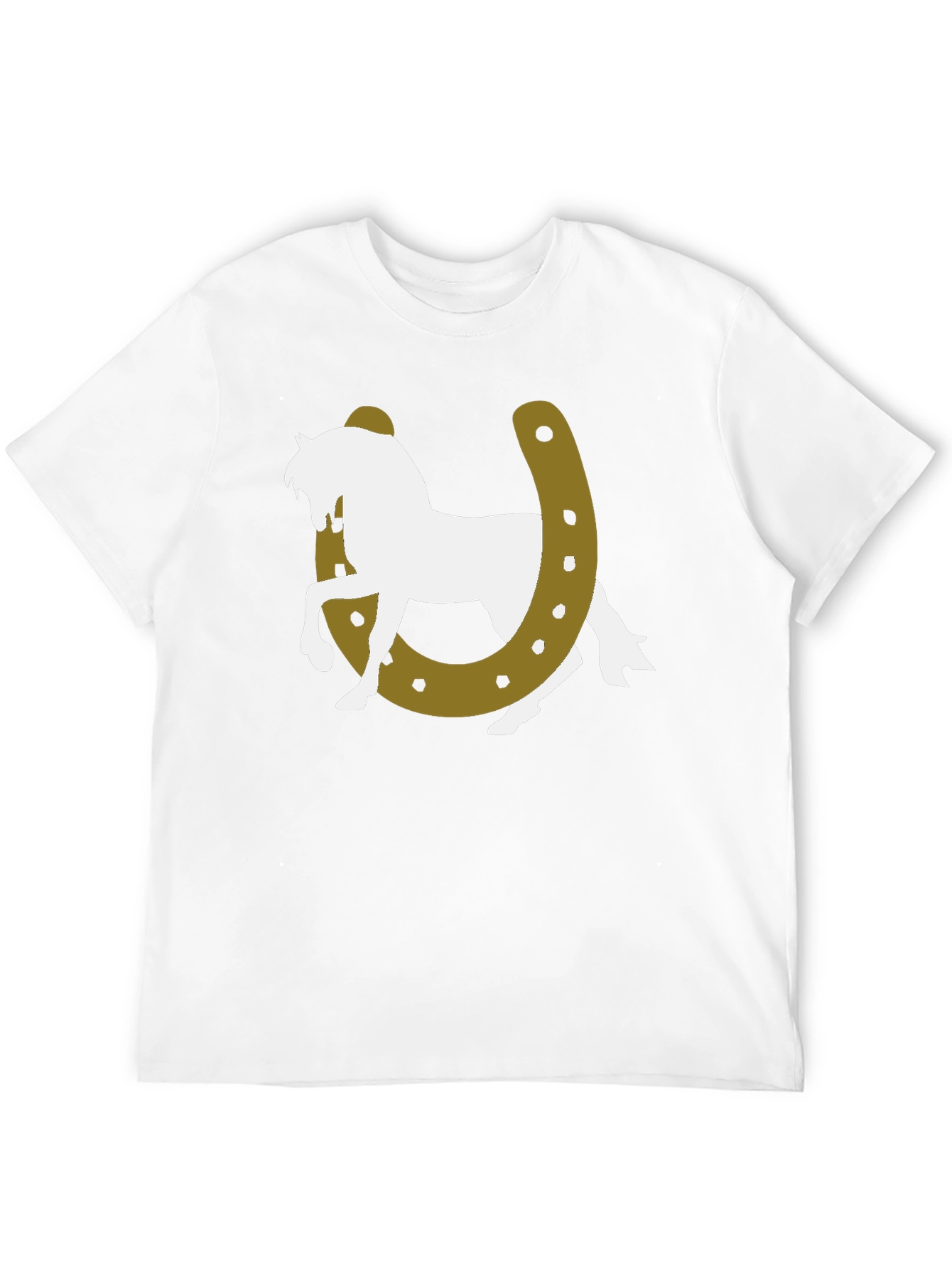 Black Lucky Horse Graphic Tee - Black Cotton T-Shirt view 12