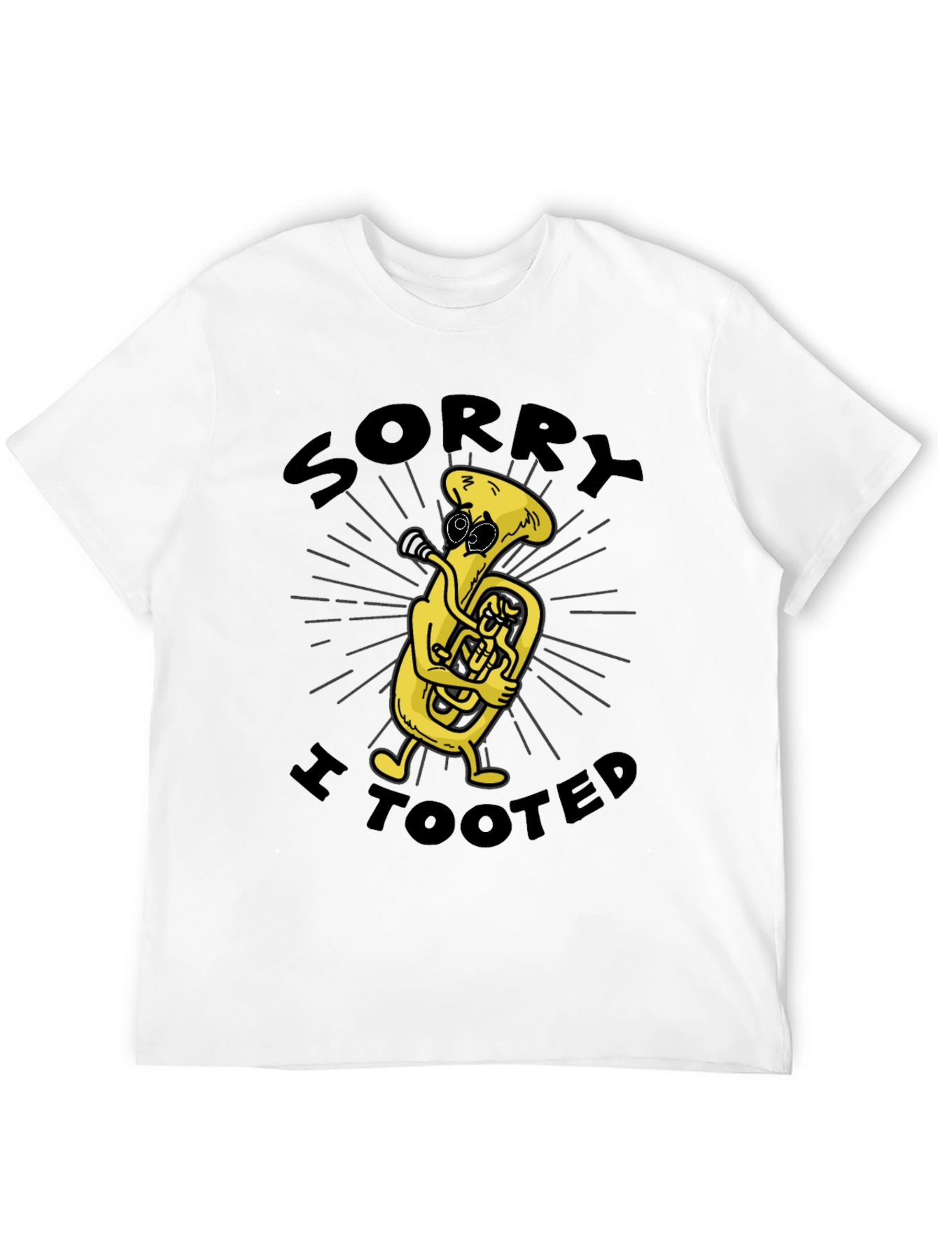 Black Sorry I Tooted Tuba T-Shirt view 12