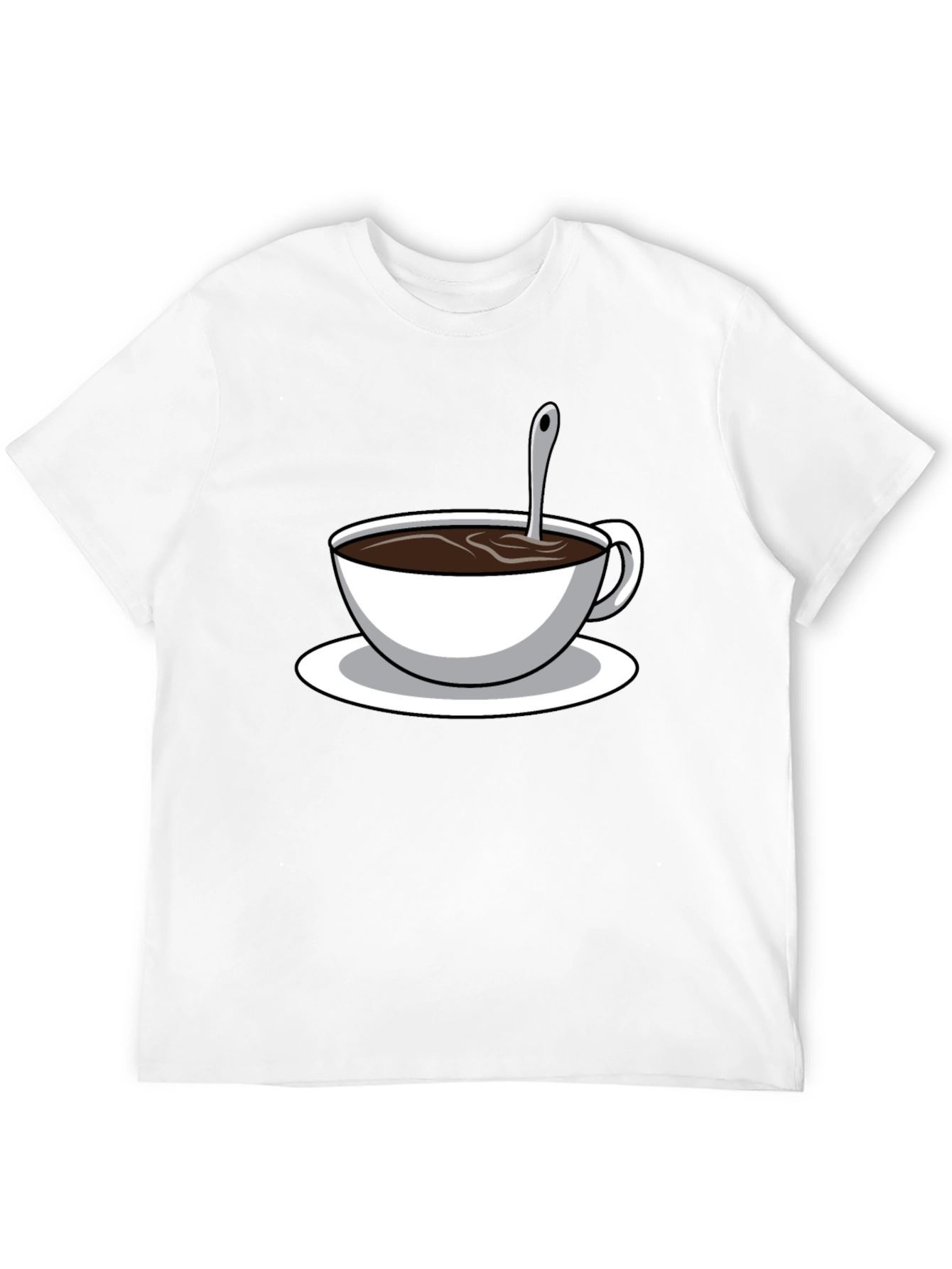 Black Coffee Cup Graphic T-Shirt - Black Cotton Blend view 12