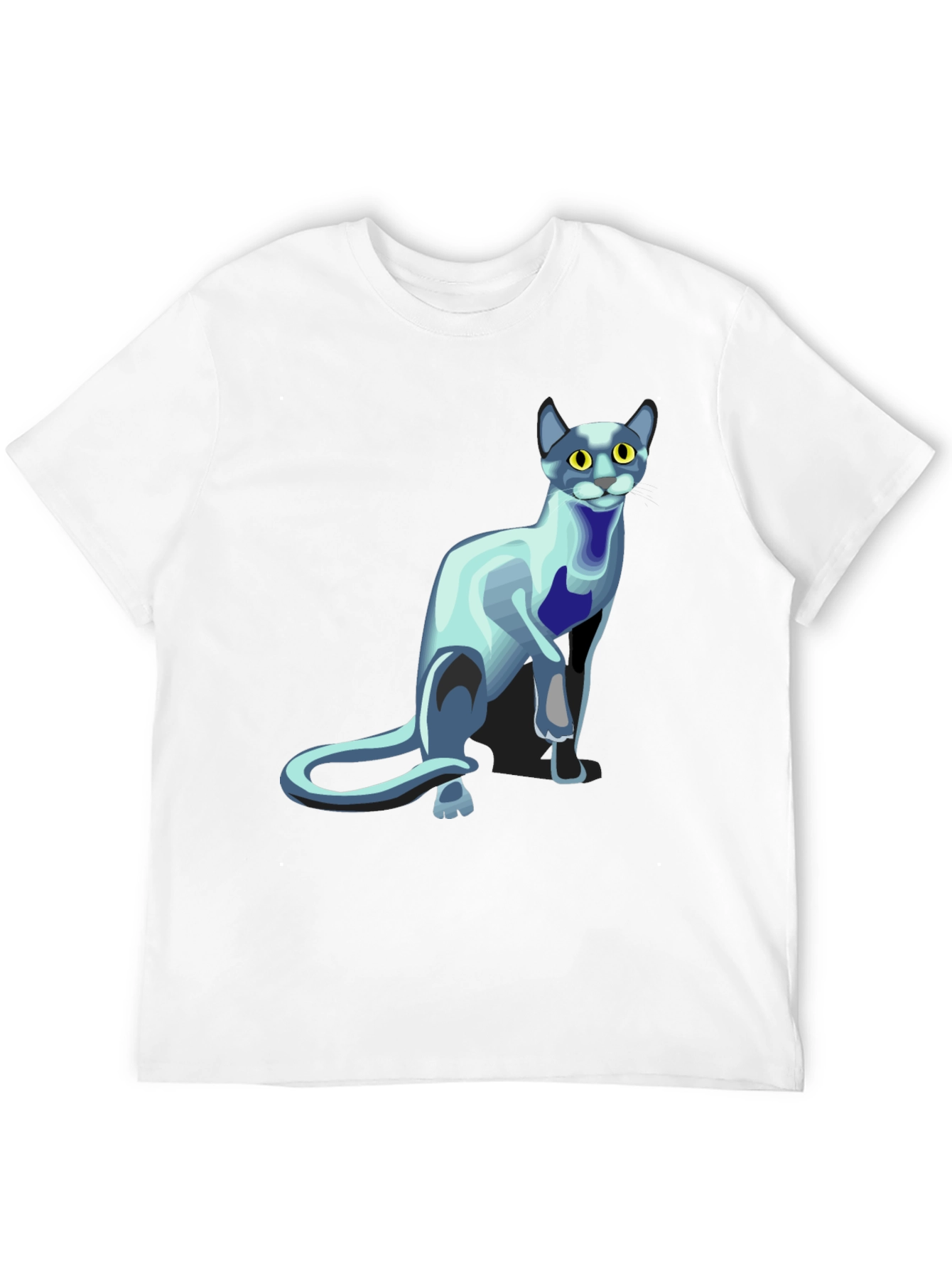 Black Cool Cat Graphic T-Shirt - Black view 12