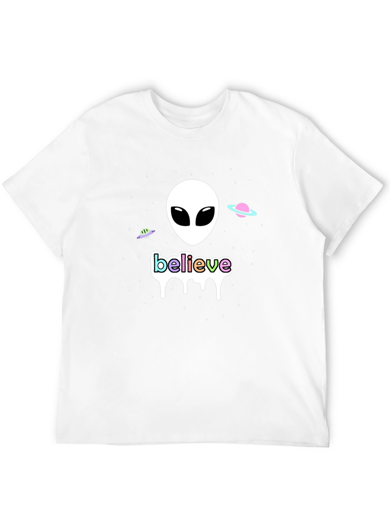 Black Believe Alien Graphic Tee - Men's Black T-Shirt view 12