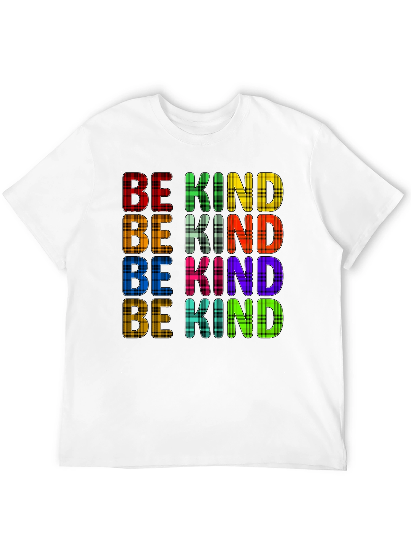 Black Be Kind Plaid Print Tee - Stylish Comfort view 12