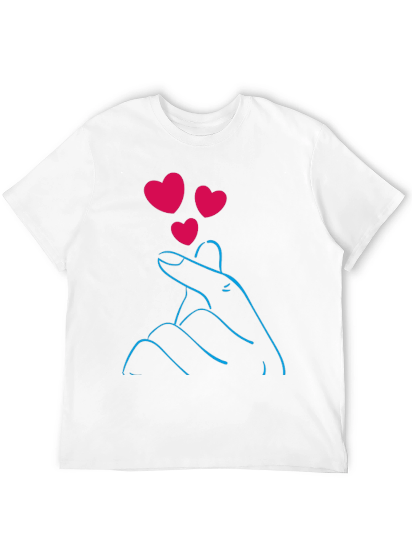 Black Heart Hand Gesture Graphic Tee view 12