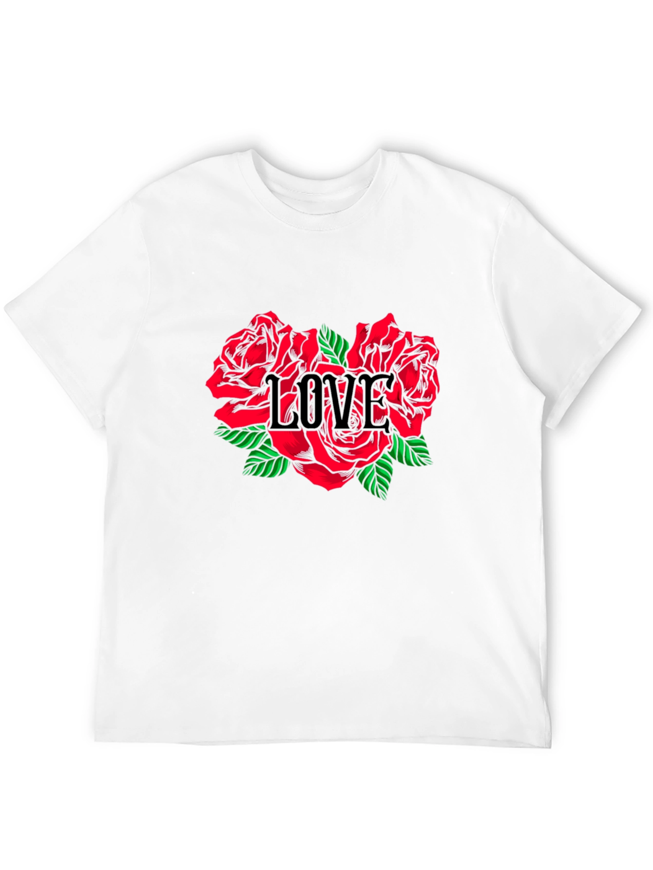 Black Love Roses Black T-Shirt view 12