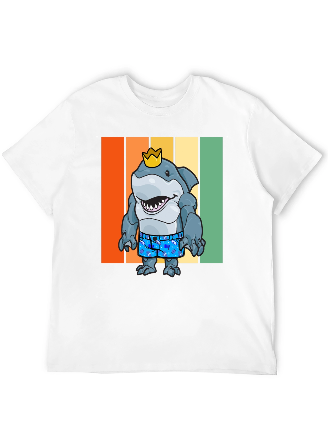 Black Shark King Graphic T-Shirt - Retro Style view 12