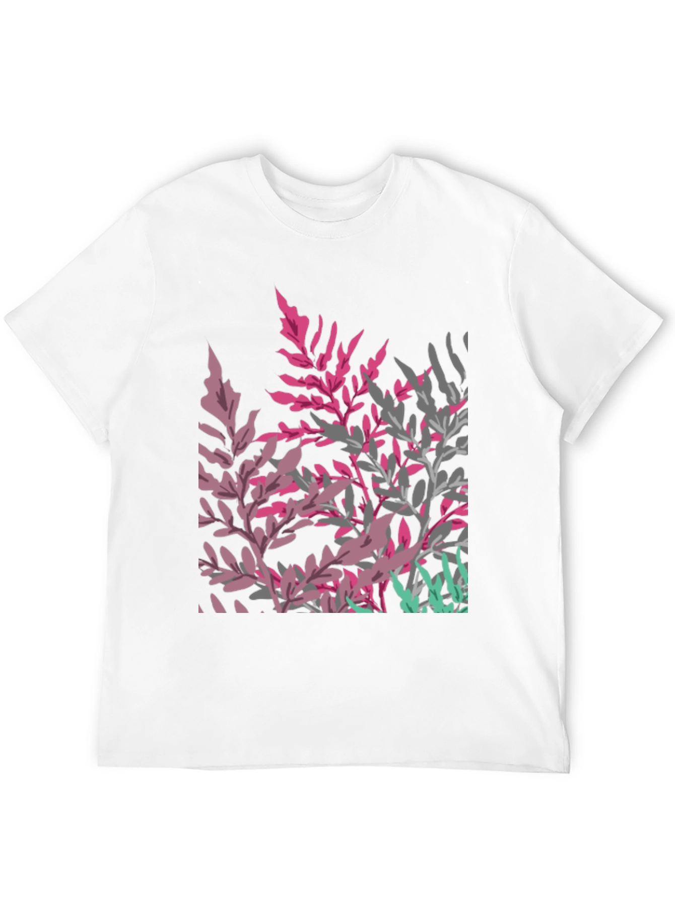 Black Floral Print Black T-Shirt for Men view 12