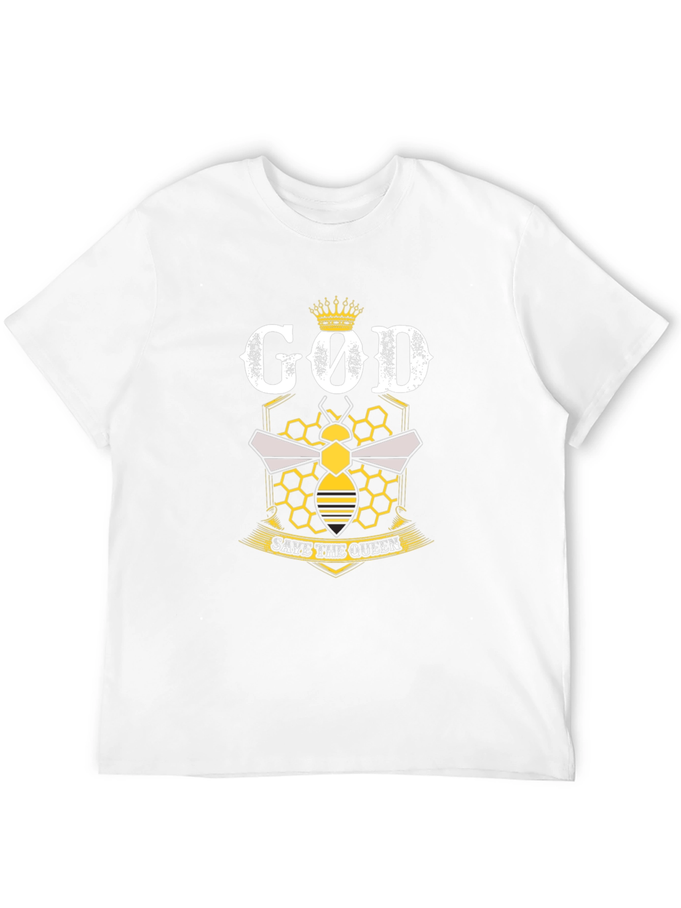 Black God Save the Queen Bee T-Shirt - Black view 12