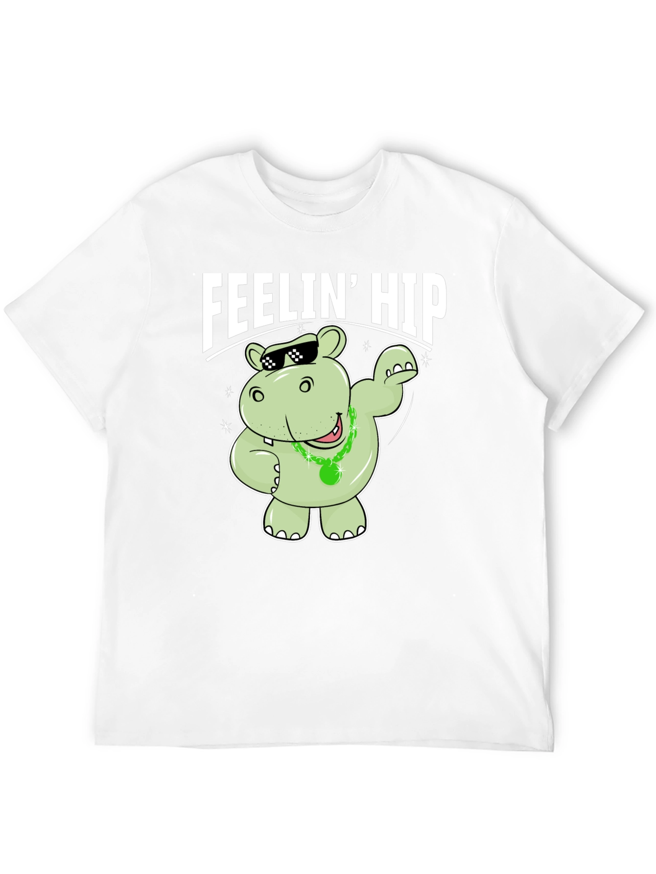 Black Feelin' Hip Hippo T-Shirt - Black view 12