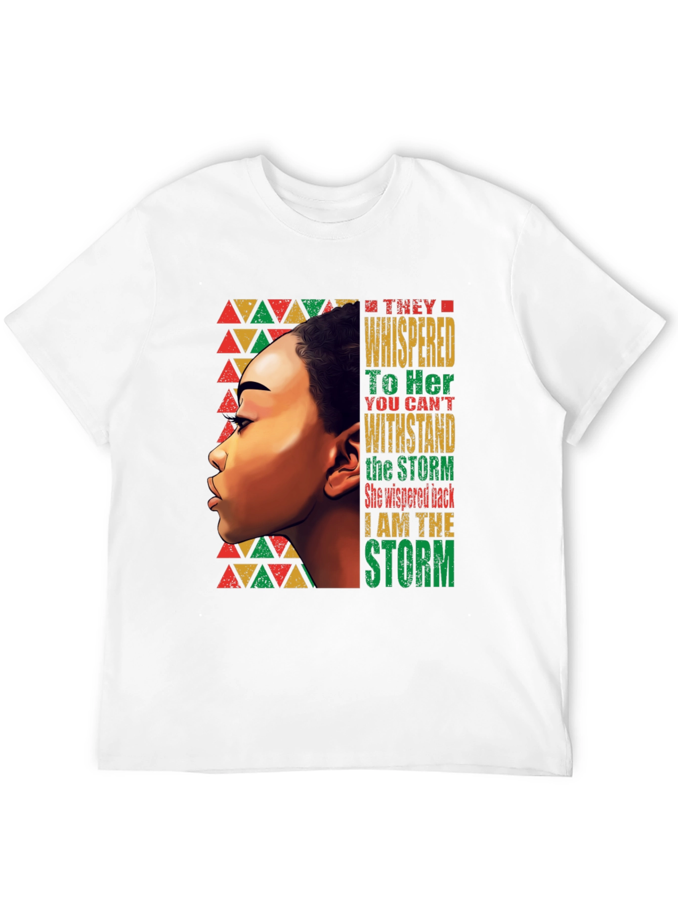 Black Empowered Woman T-Shirt: "I Am The Storm" view 12