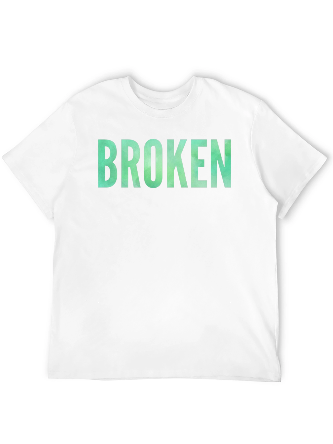 Black "Broken" Graphic Tee - Casual Black T-Shirt view 12
