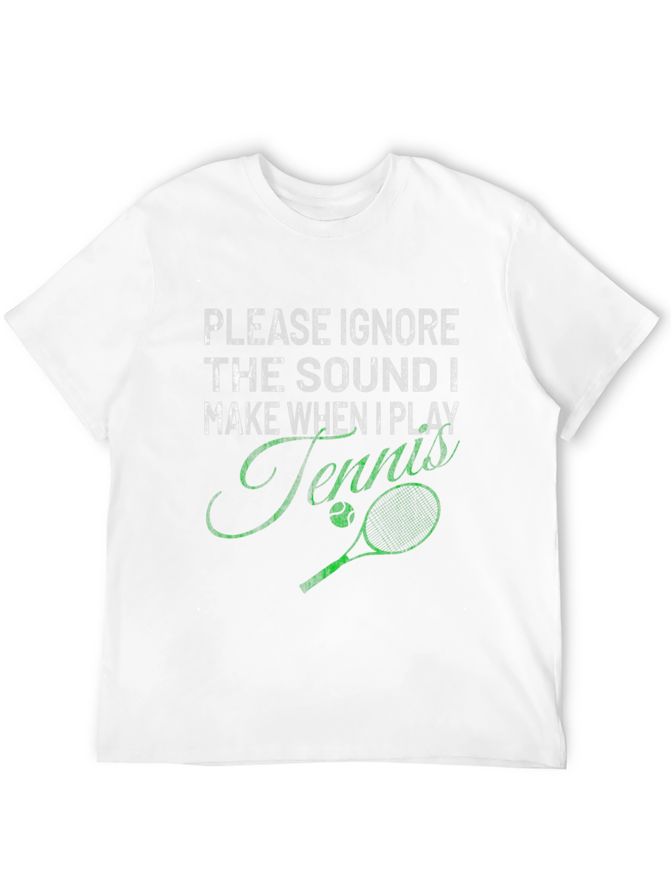 Black Funny Tennis T-Shirt - Ignore the Sound view 12