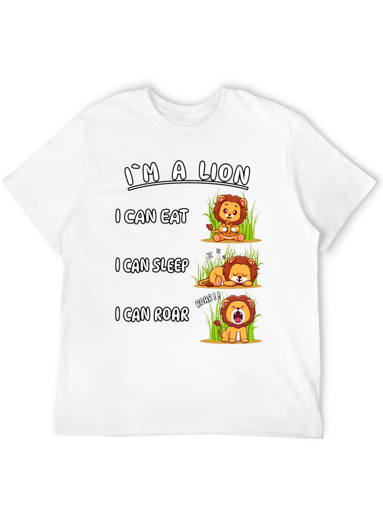 Black I'm a Lion T-Shirt view 12