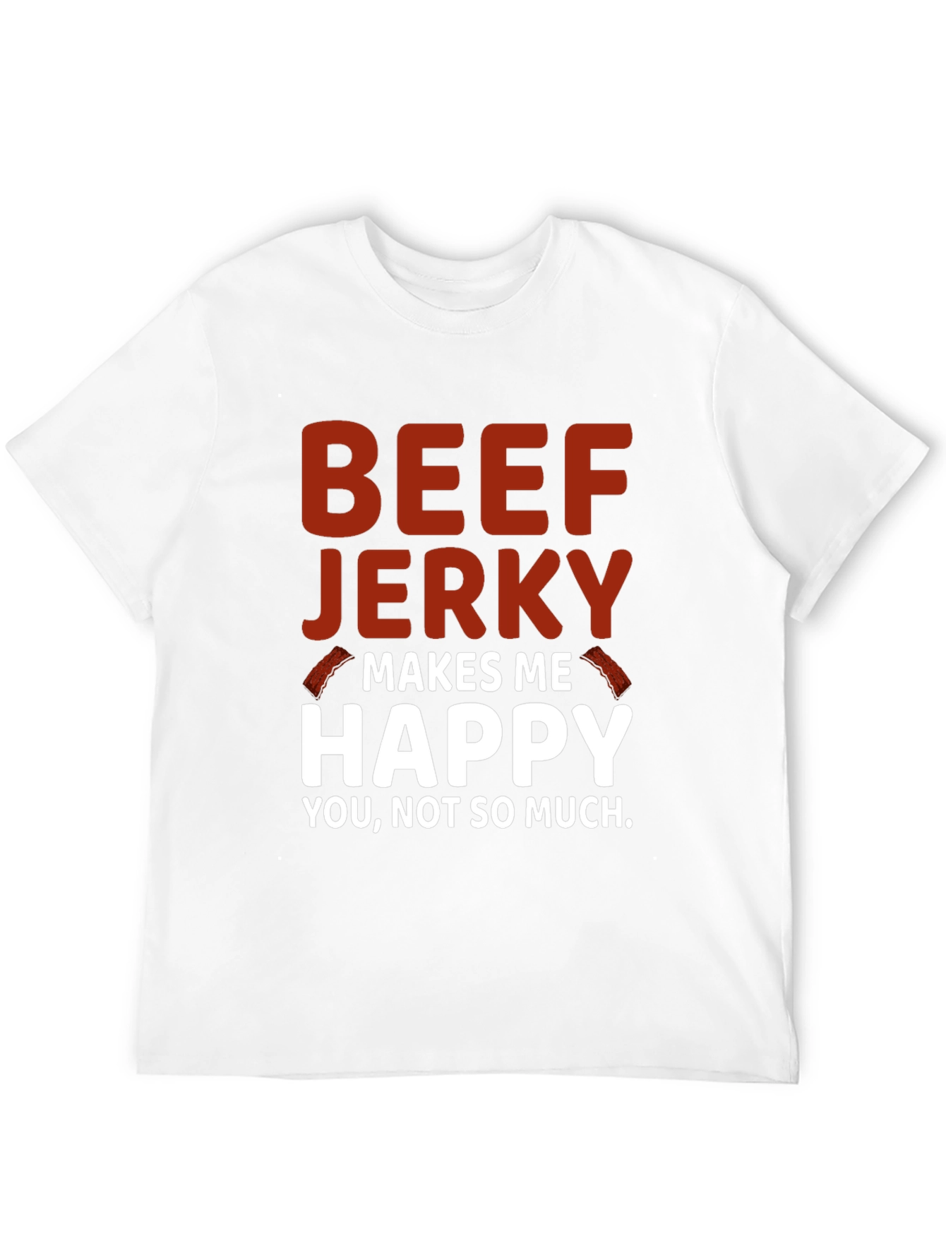 Black Beef Jerky Makes Me Happy Graphic Tee view 12