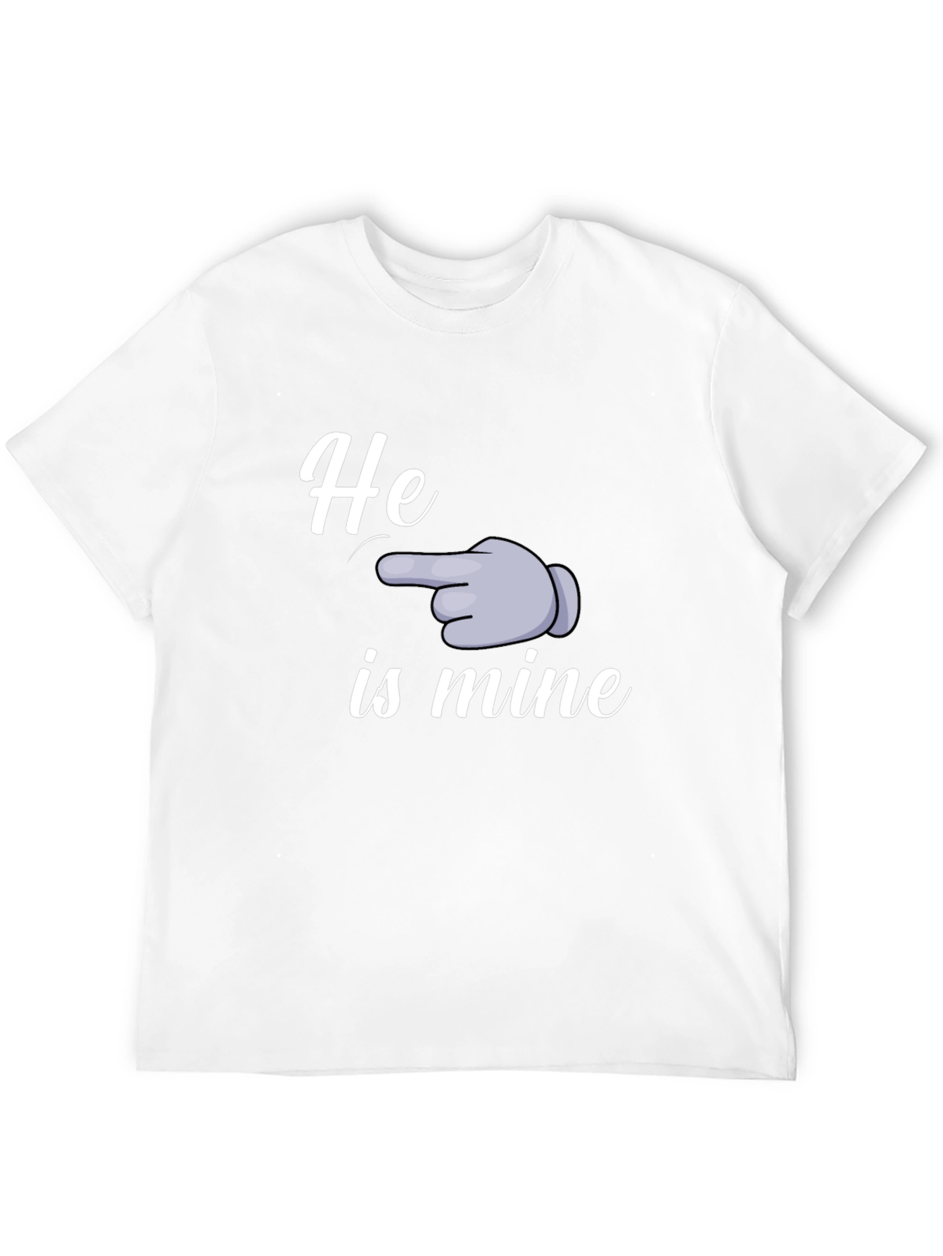 Black Humorous 'He is Mine' Graphic Tee view 12