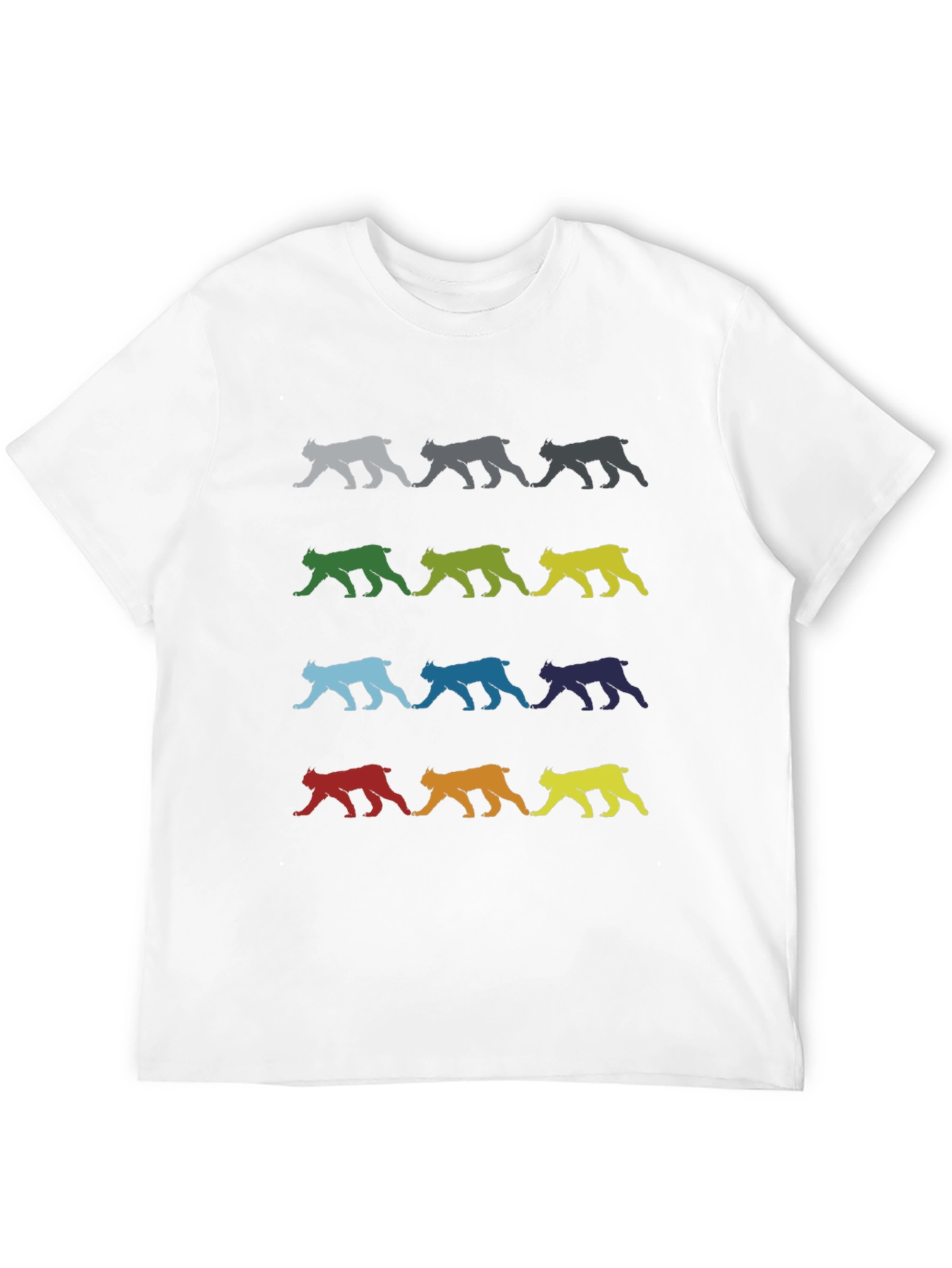 Black Colorful Lynx Graphic Tee - Stylish & Unique Design view 12
