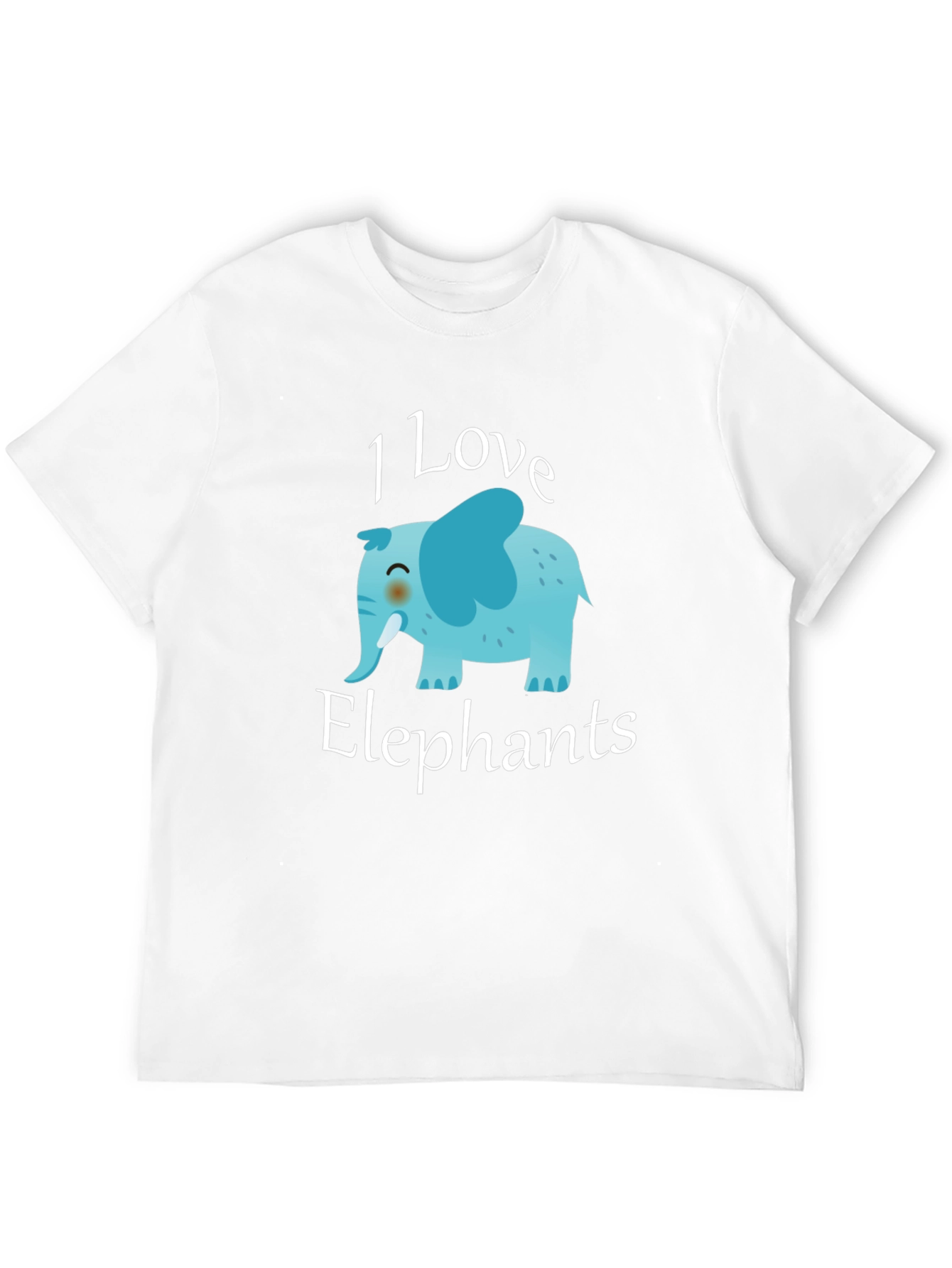 Black I Love Elephants Graphic T-Shirt view 12