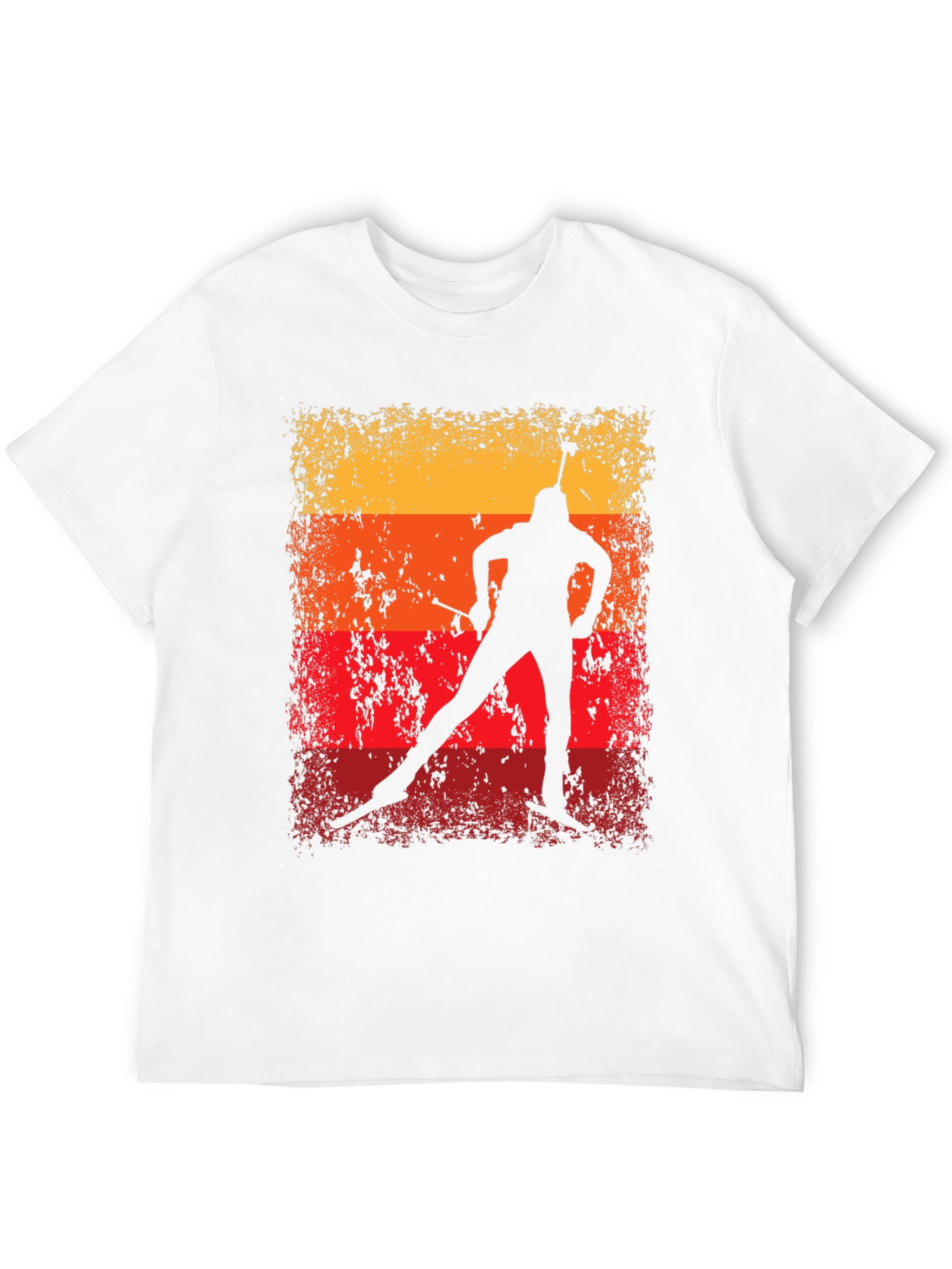 Black Vintage Biathlon T-Shirt - Retro Athlete Design view 12