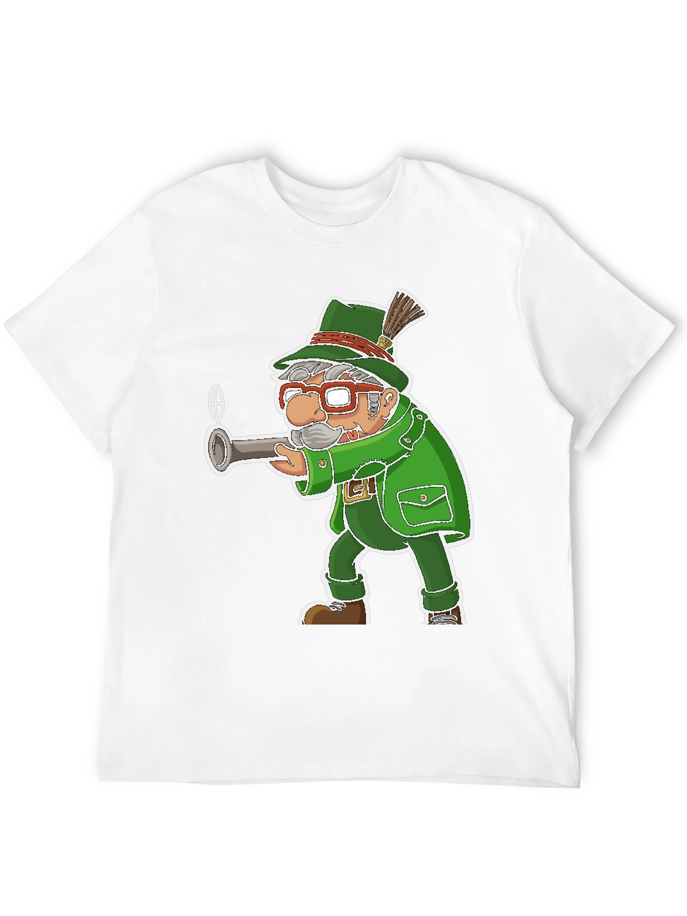 Black Cartoon Hunter T-Shirt - Novelty Graphic Tee view 12