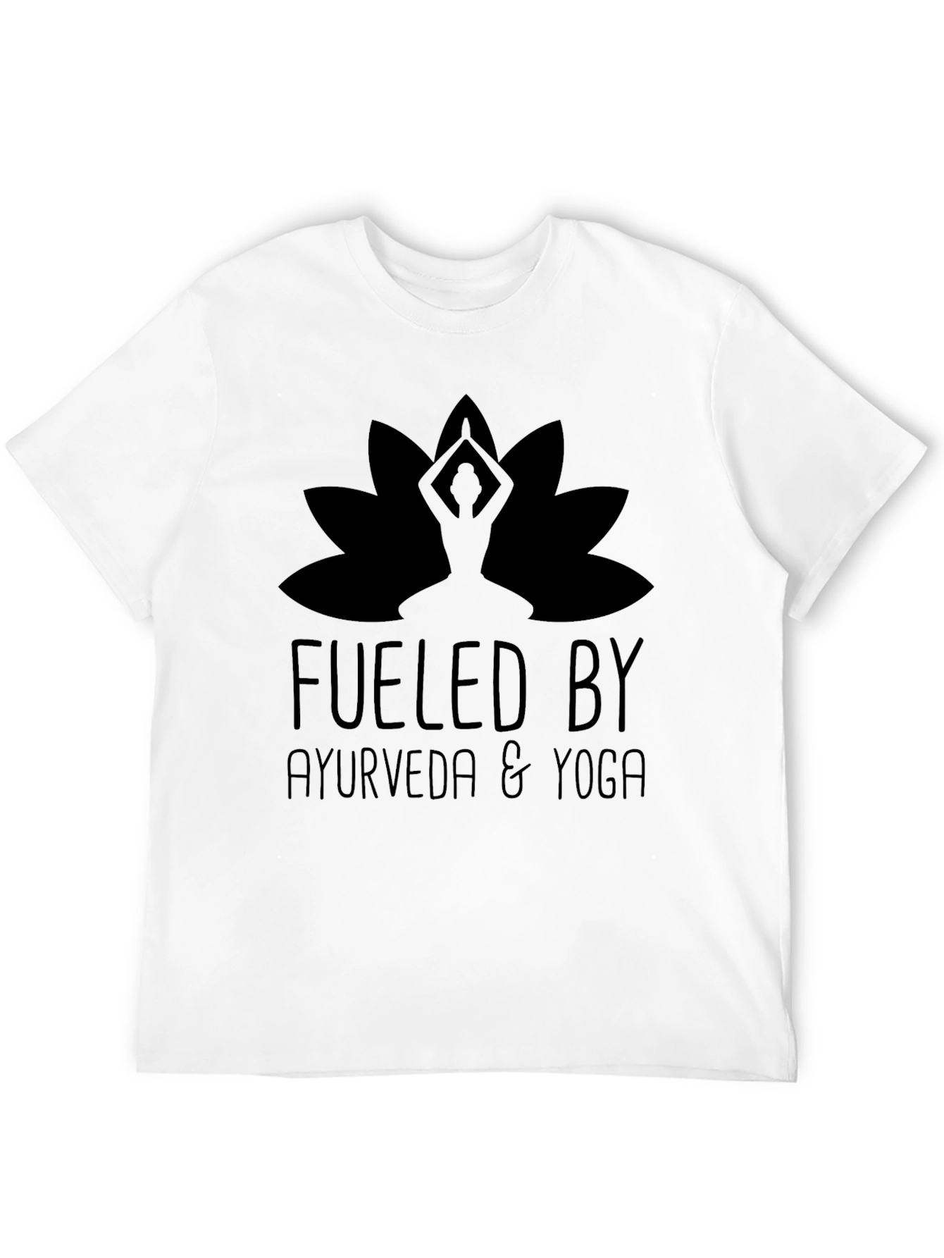 Fueled By Ayurveda & Yoga Black T-Shirt - 12