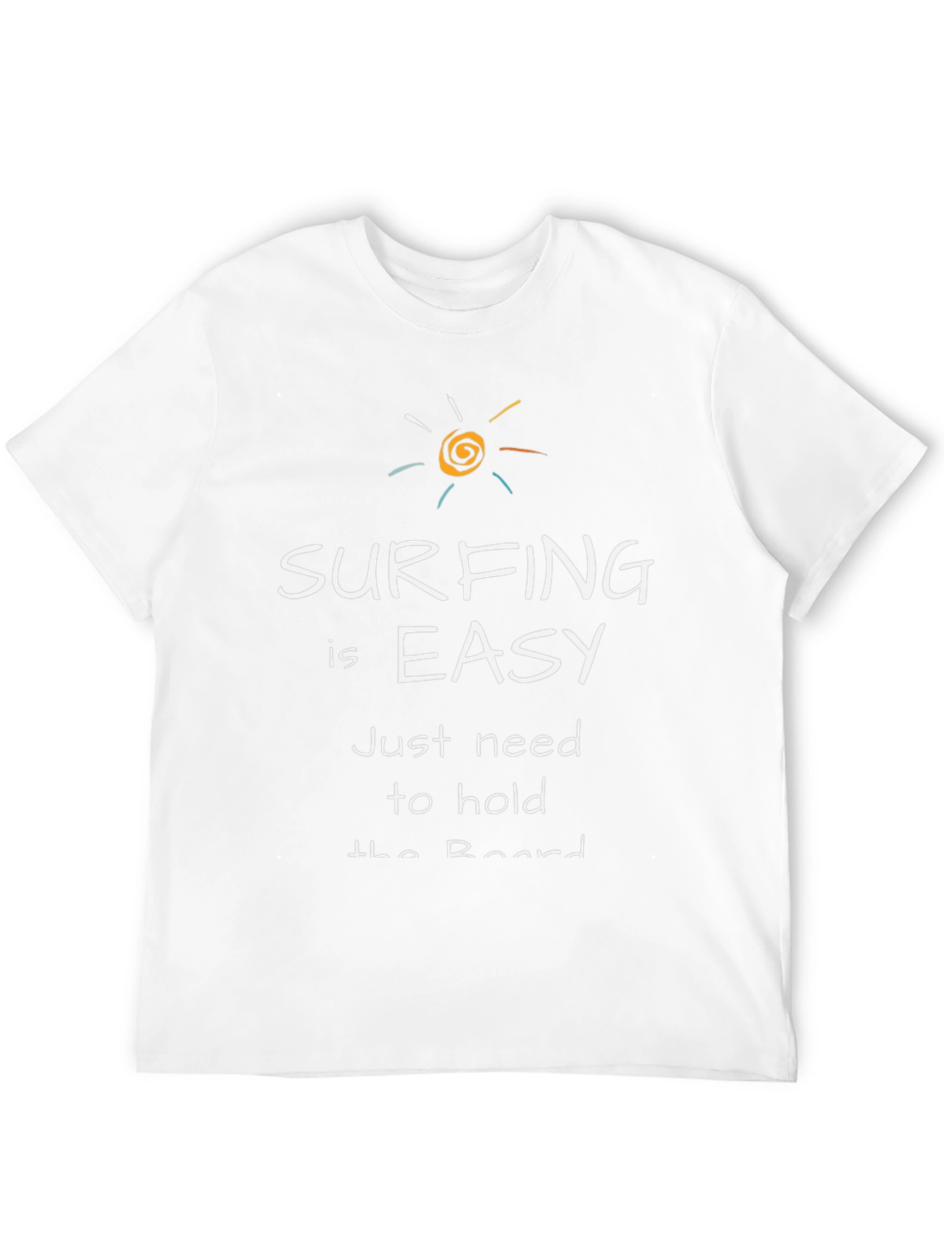 Black Surfing is Easy Graphic T-Shirt - Black Crew Neck view 12