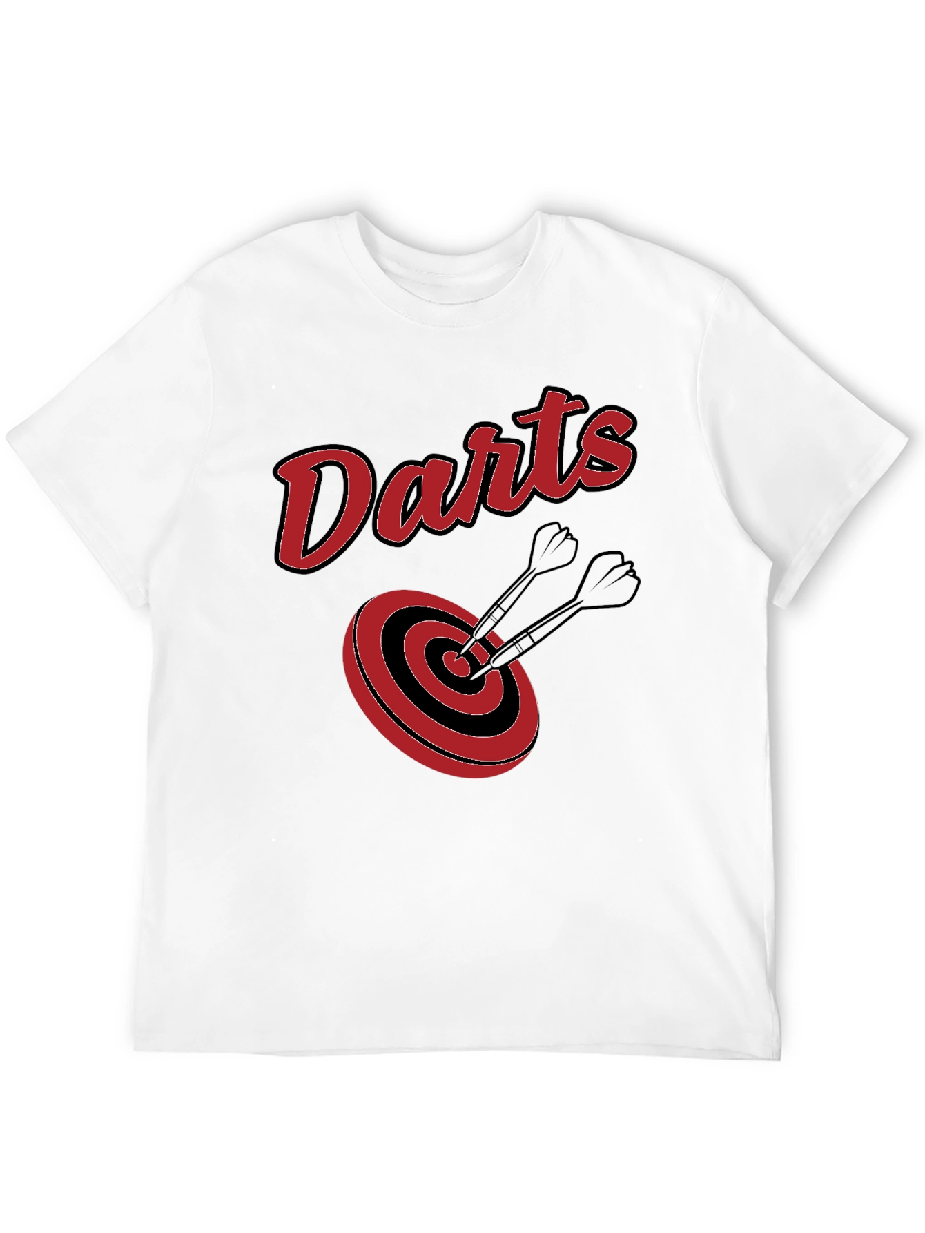 Black Darts Target Graphic Tee - Black Cotton T-Shirt view 12