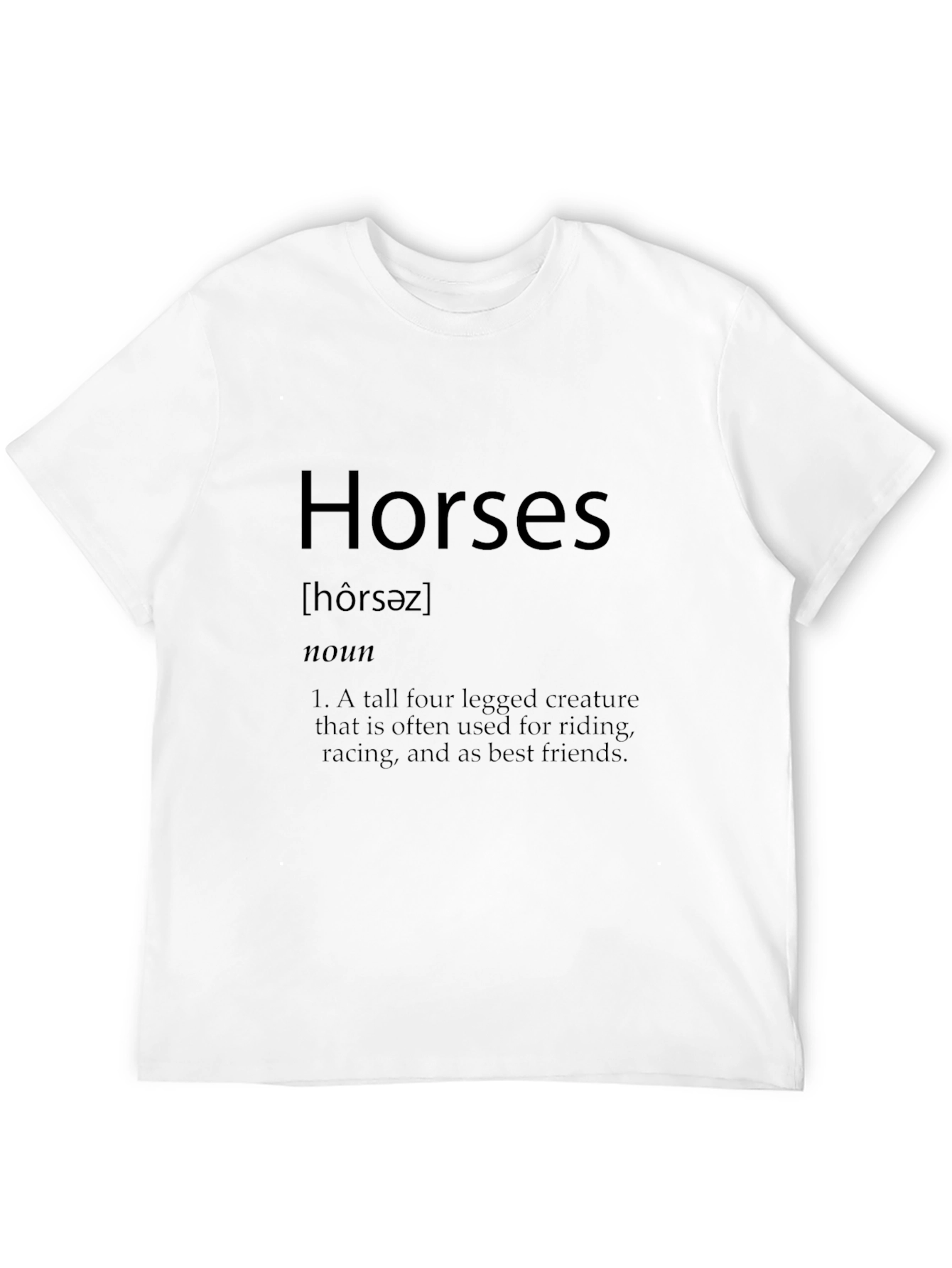 Black Horses Definition Graphic Tee - Unisex Black T-Shirt view 12