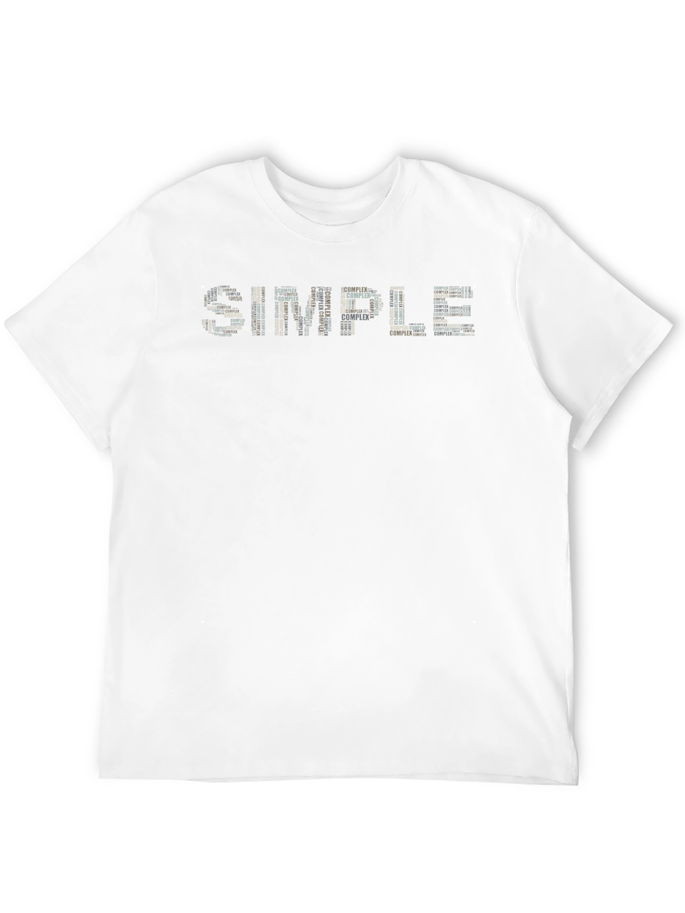 Black Simple Complex Word Art Graphic T-Shirt view 12