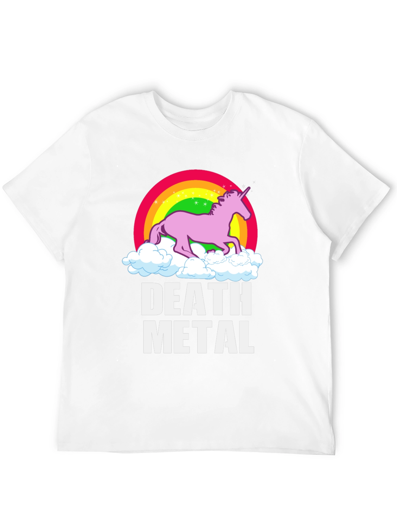 Black Death Metal Unicorn T-Shirt view 12