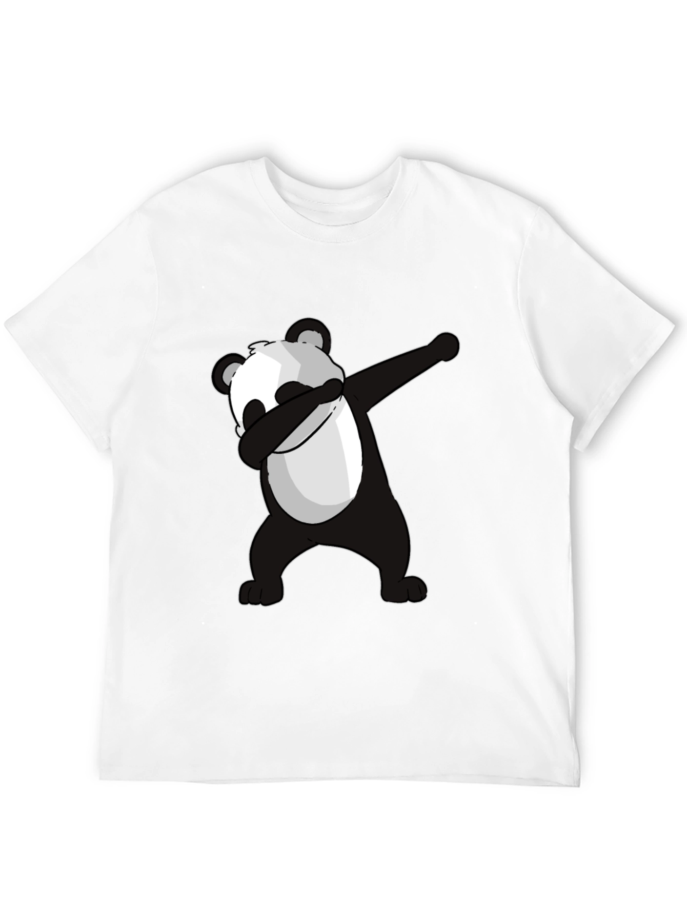 Black Dabbing Panda Graphic Tee - Men's Black T-Shirt view 12