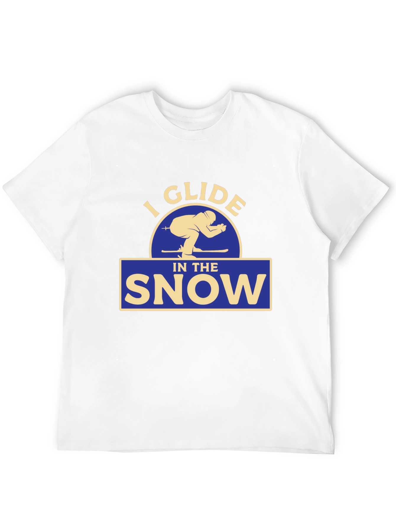 Black I Glide In The Snow Graphic T-Shirt view 12