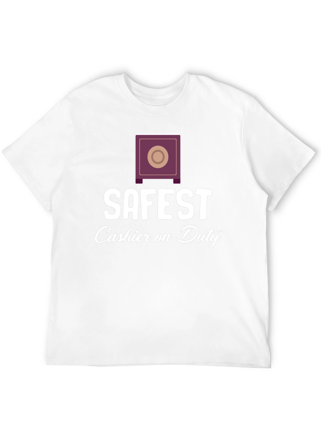 Black Safest Cashier On Duty Graphic Tee - Unique Design view 12