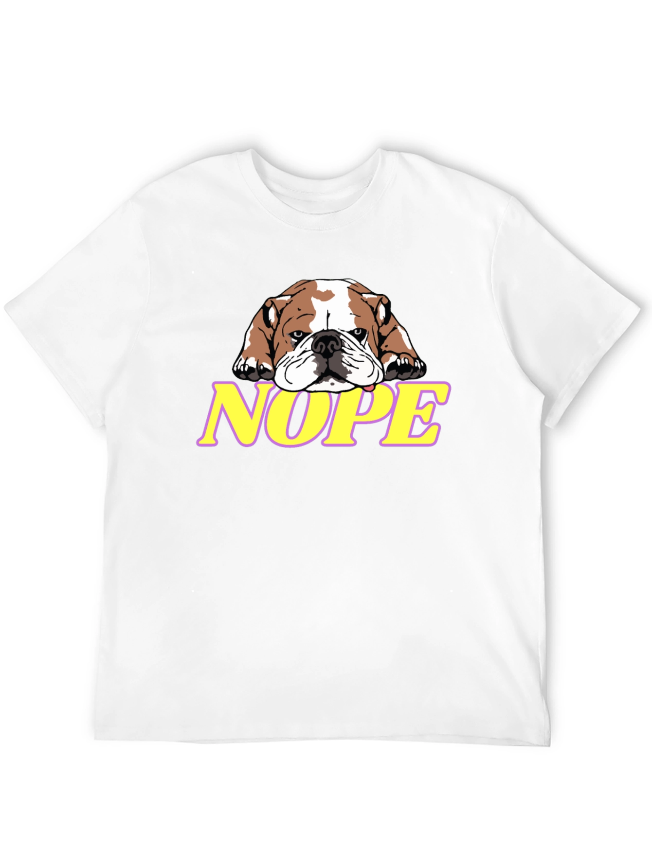 Black Nope Bulldog Graphic T-Shirt view 12