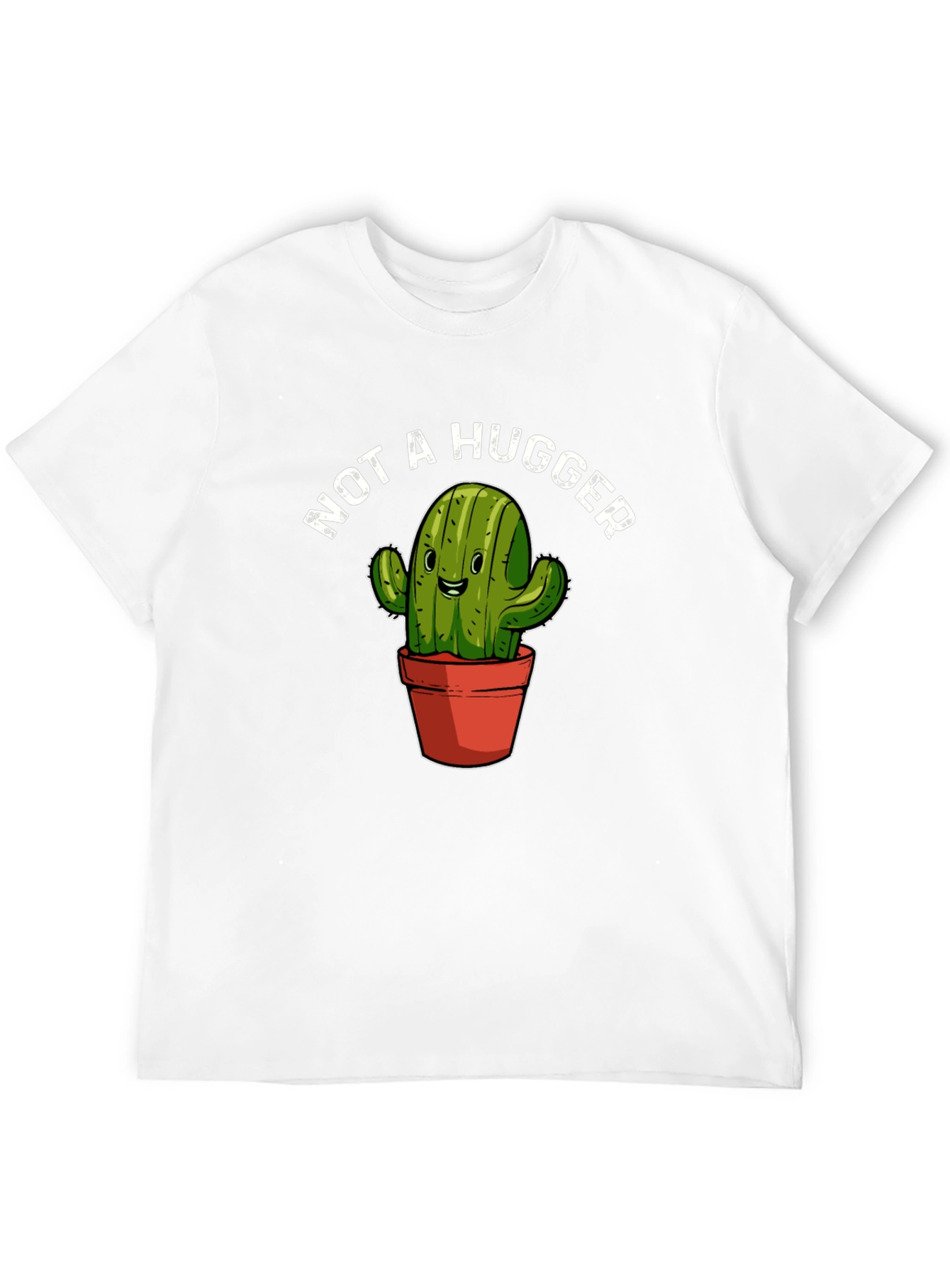 Black Not A Hugger Cactus Graphic T-Shirt view 12
