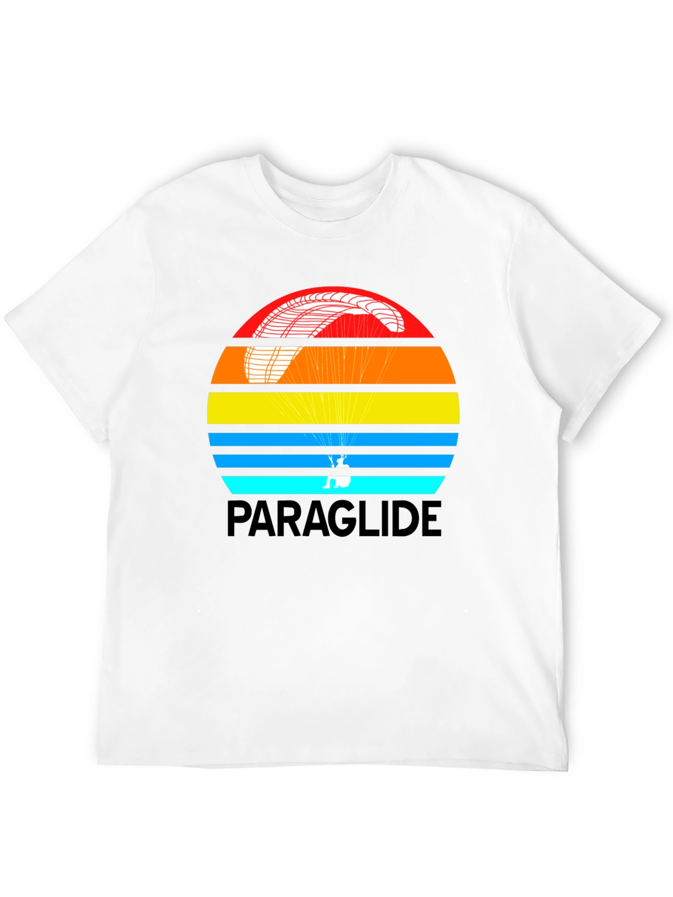 Black Paraglide Retro Style Graphic T-Shirt view 12
