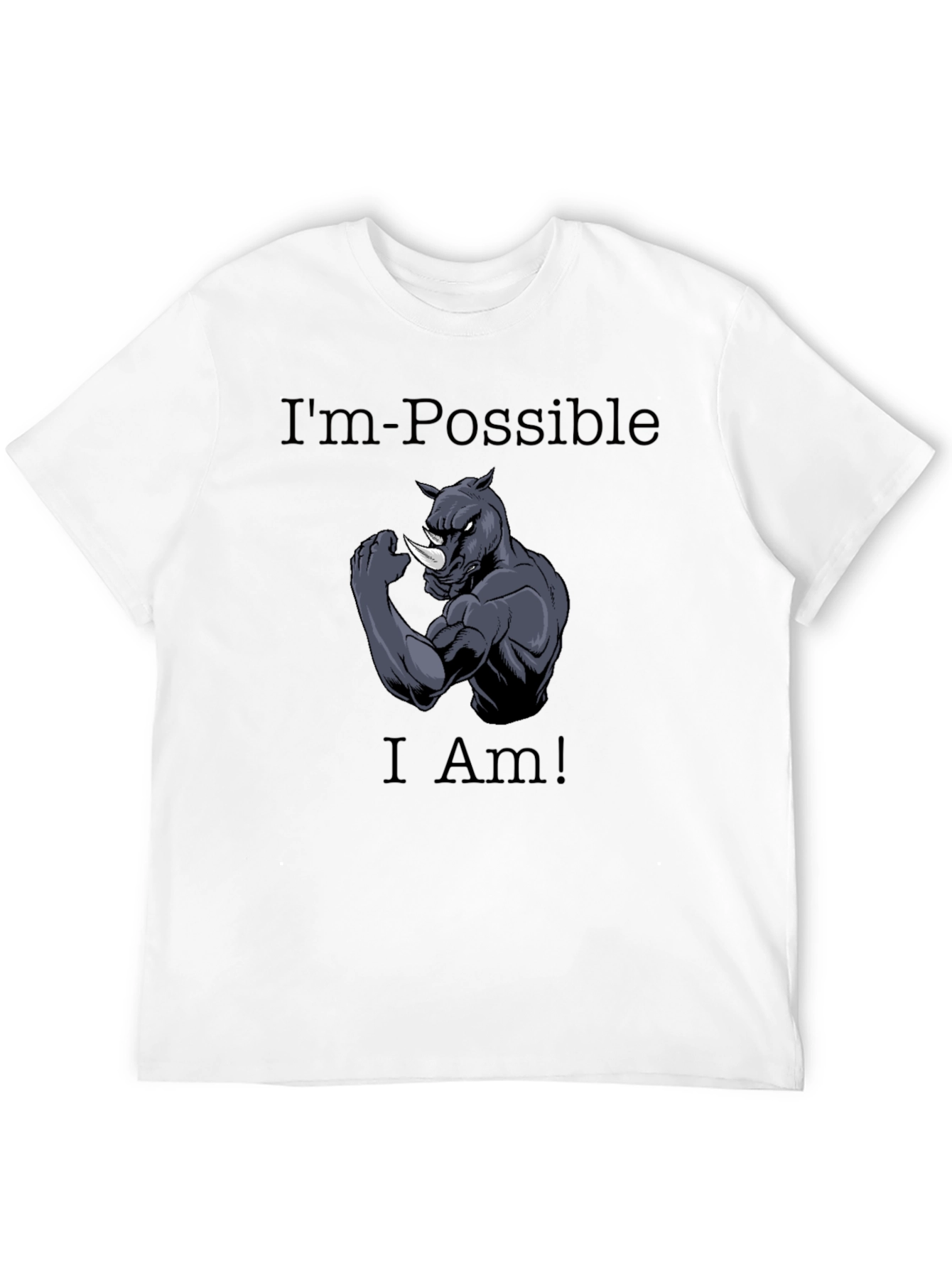 Black I'm Possible Rhino Graphic Tee - Black view 12