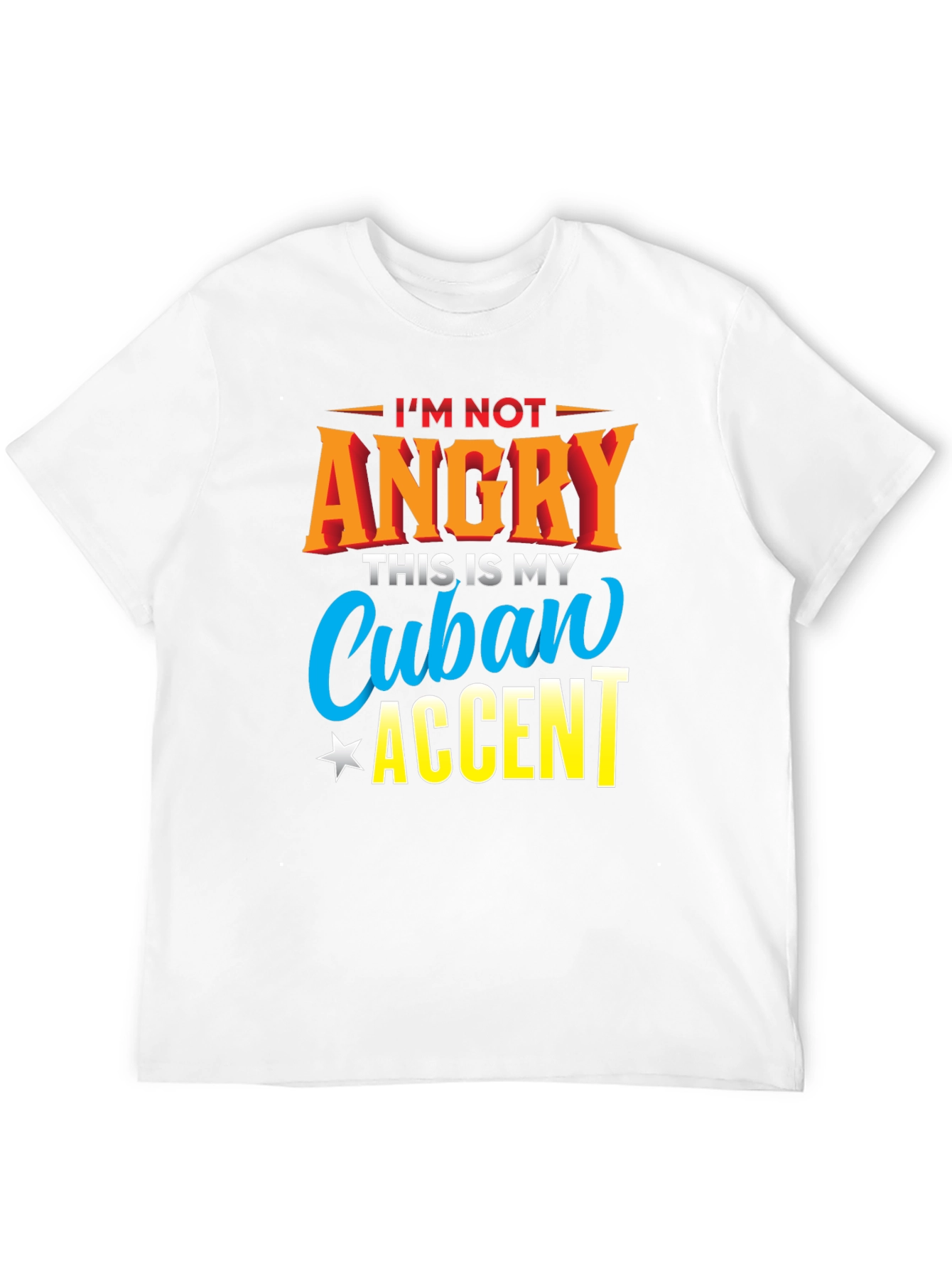 Black Cuban Accent T-Shirt - Humorous Graphic Tee view 12