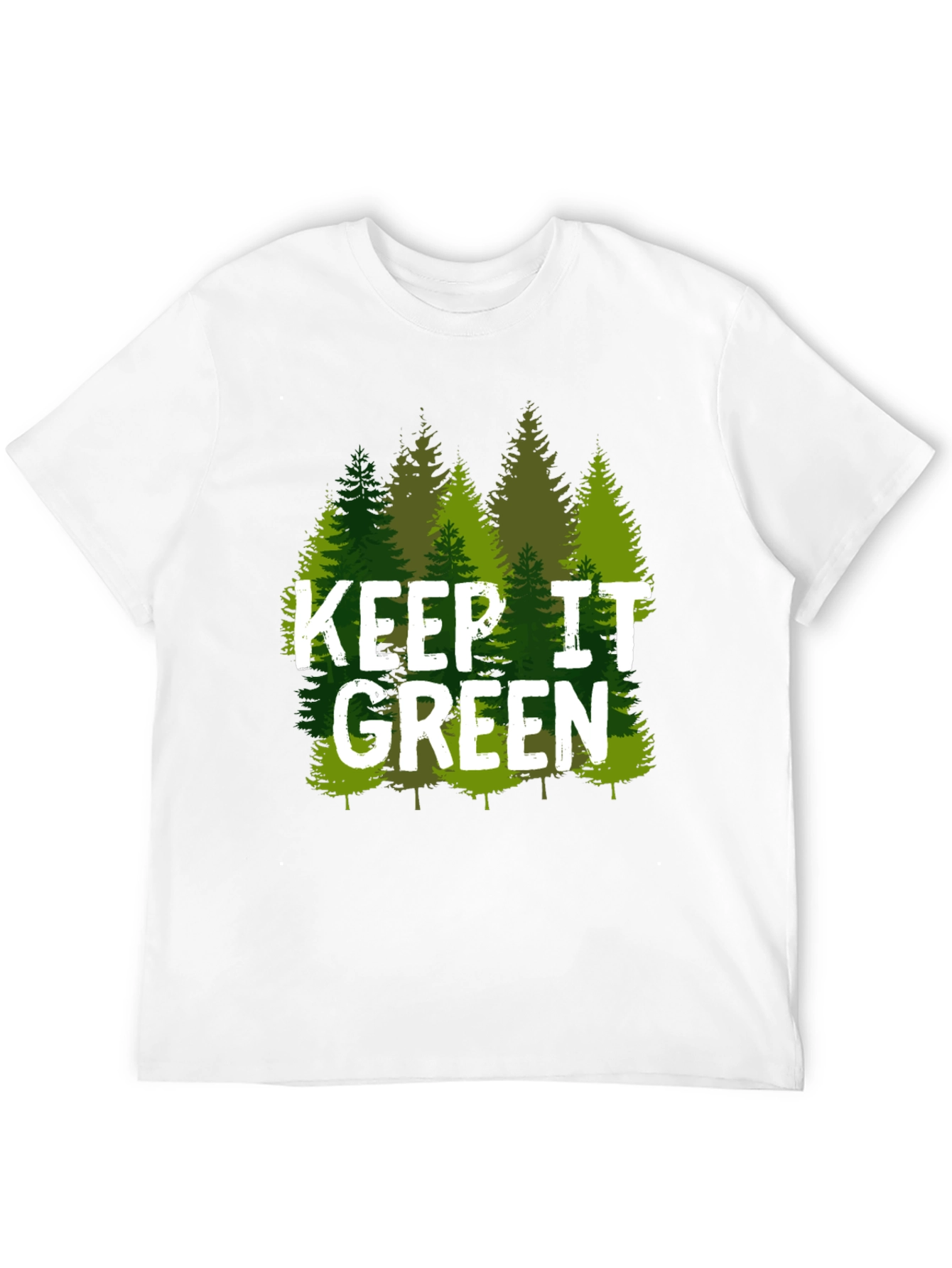 Black Keep It Green Nature Tree T-Shirt view 12