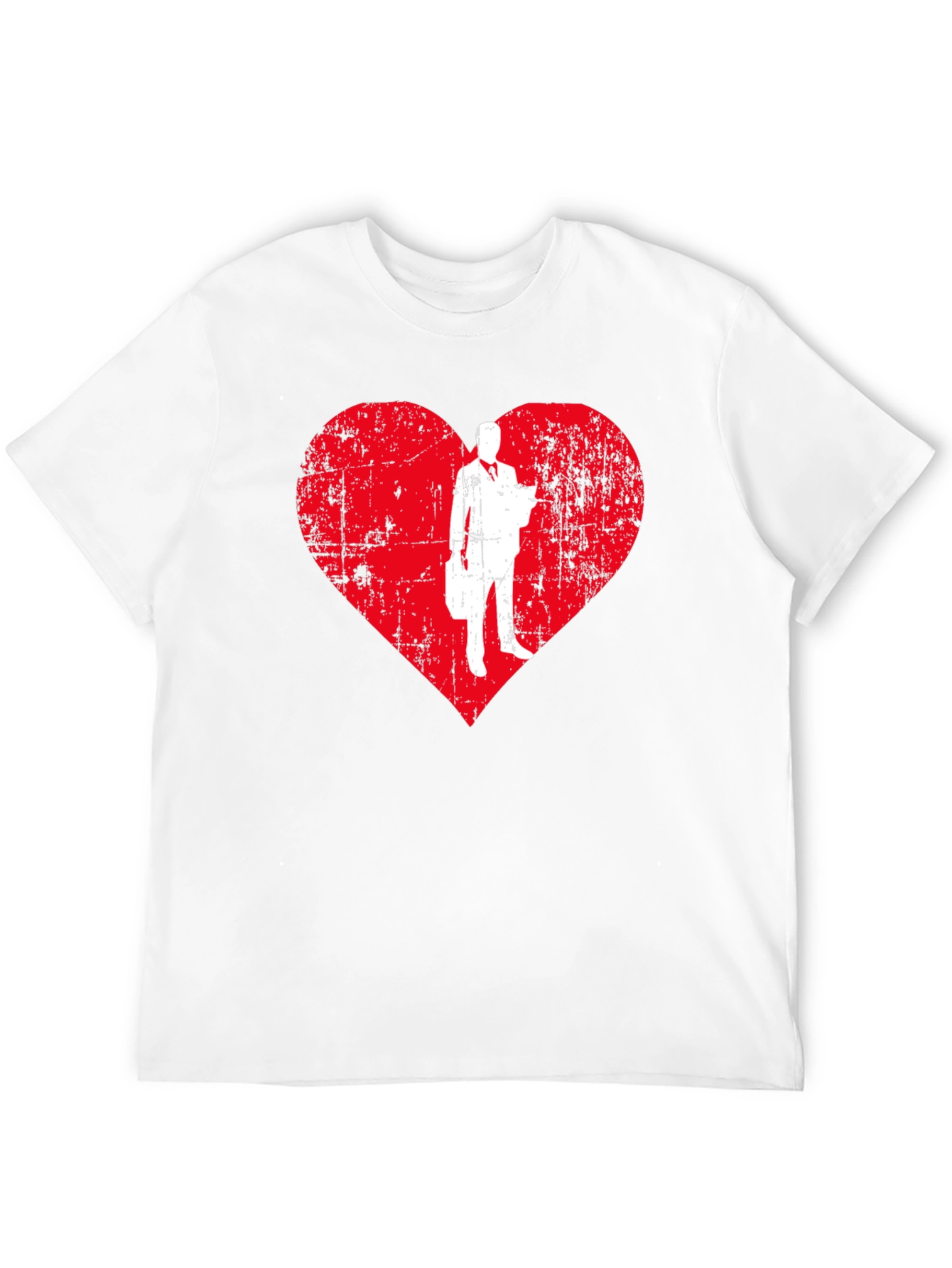 Black Business Heart T-Shirt - Trendy Graphic Tee view 12