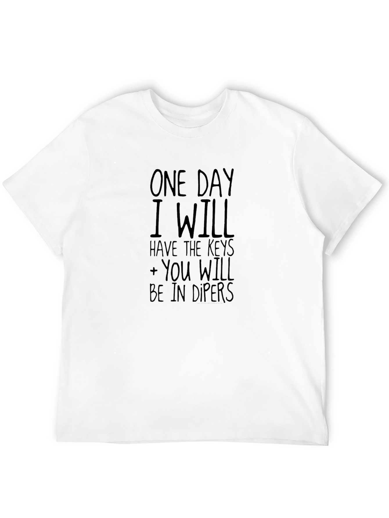 Black Funny "One Day I Will Have the Keys" Graphic T-Shirt view 12