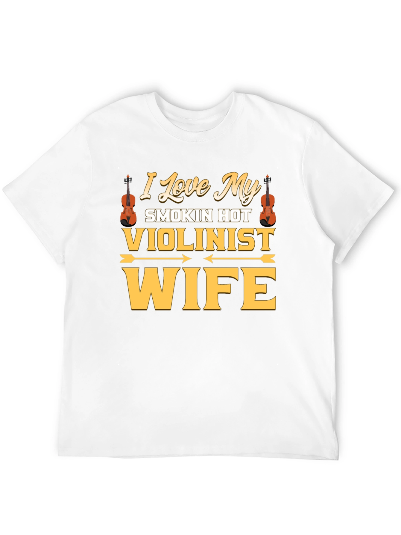 Black I Love My Smokin' Hot Violinist Wife T-Shirt view 12