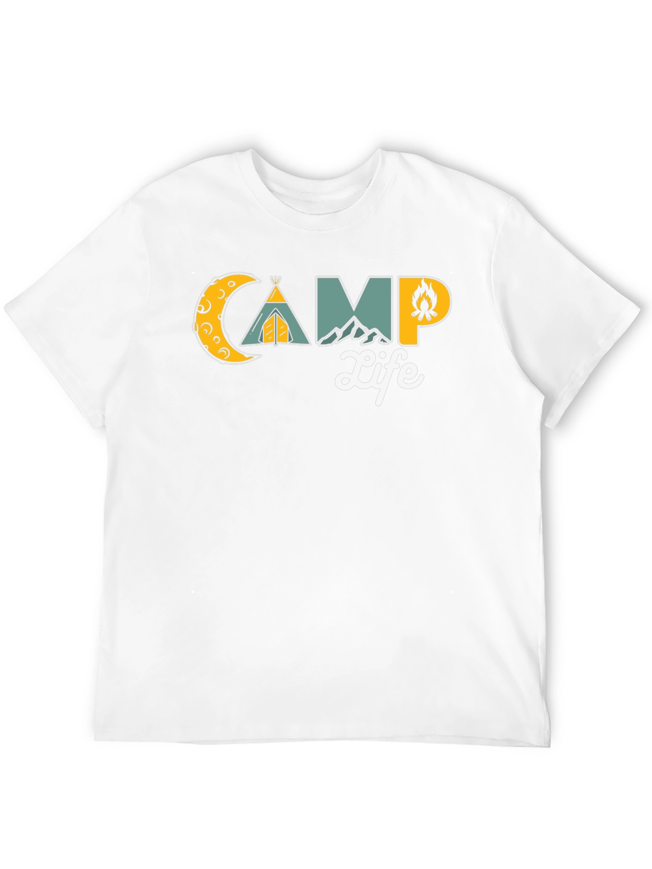 Black Camp Life Graphic T-Shirt - Black Casual Tee view 12
